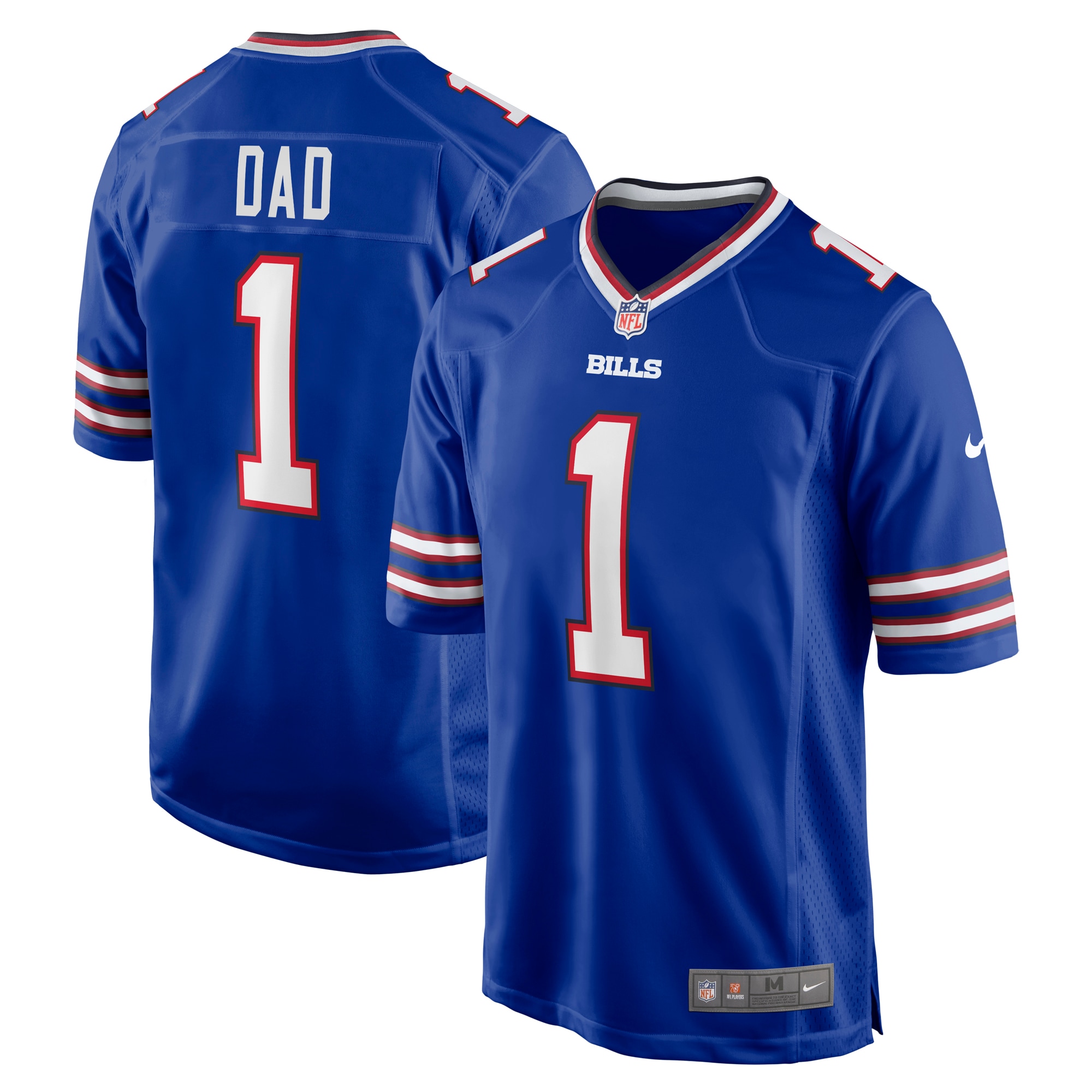 Number 1 Dad Buffalo Bills Game Jersey - Royal
