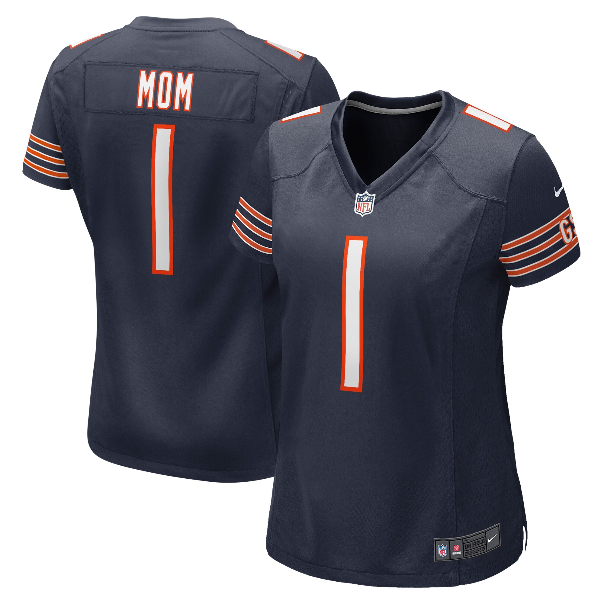 Number 1 Mom Chicago Bears Women's Game Jersey - Navy