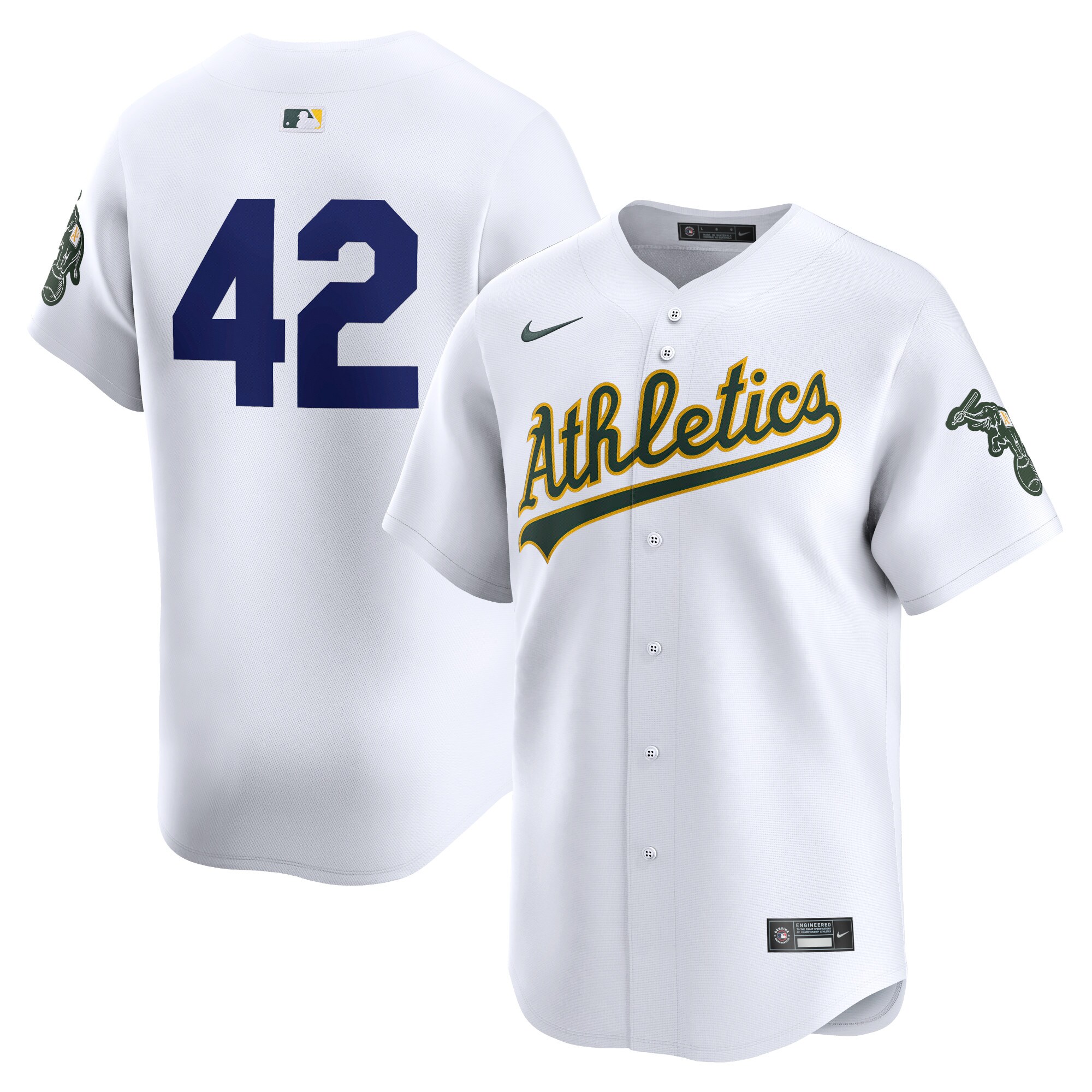 Oakland Athletics 2024 Jackie Robinson Day Home Limited Jersey\u00c2\u00a0\u00e2\u20ac\u201c White