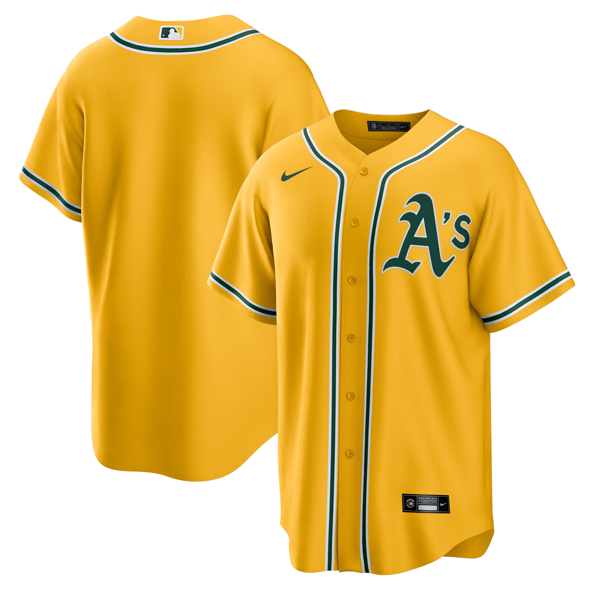 Oakland Athletics Alternate Replica Team Jersey - Gold