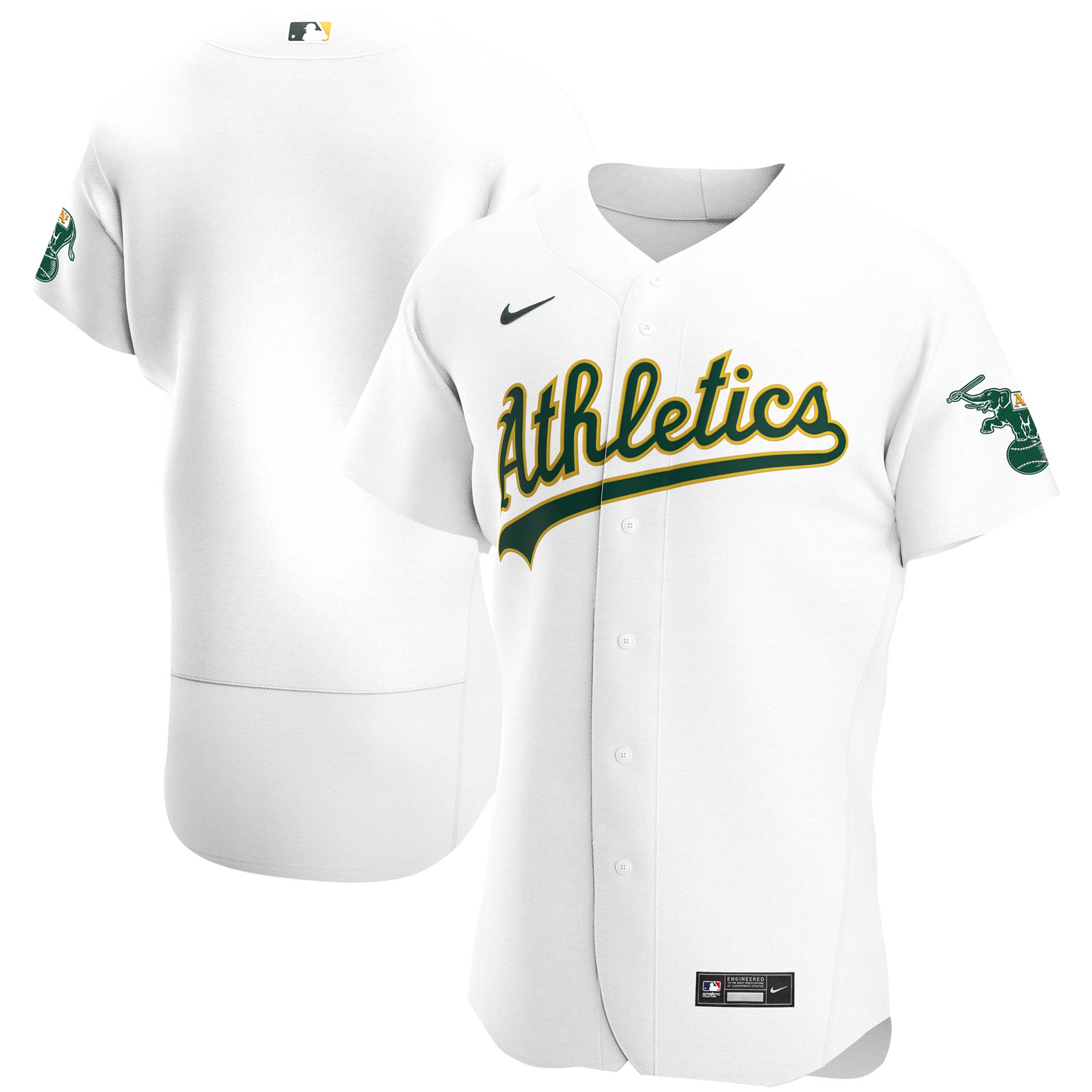 Oakland Athletics Home Authentic Team Jersey - White