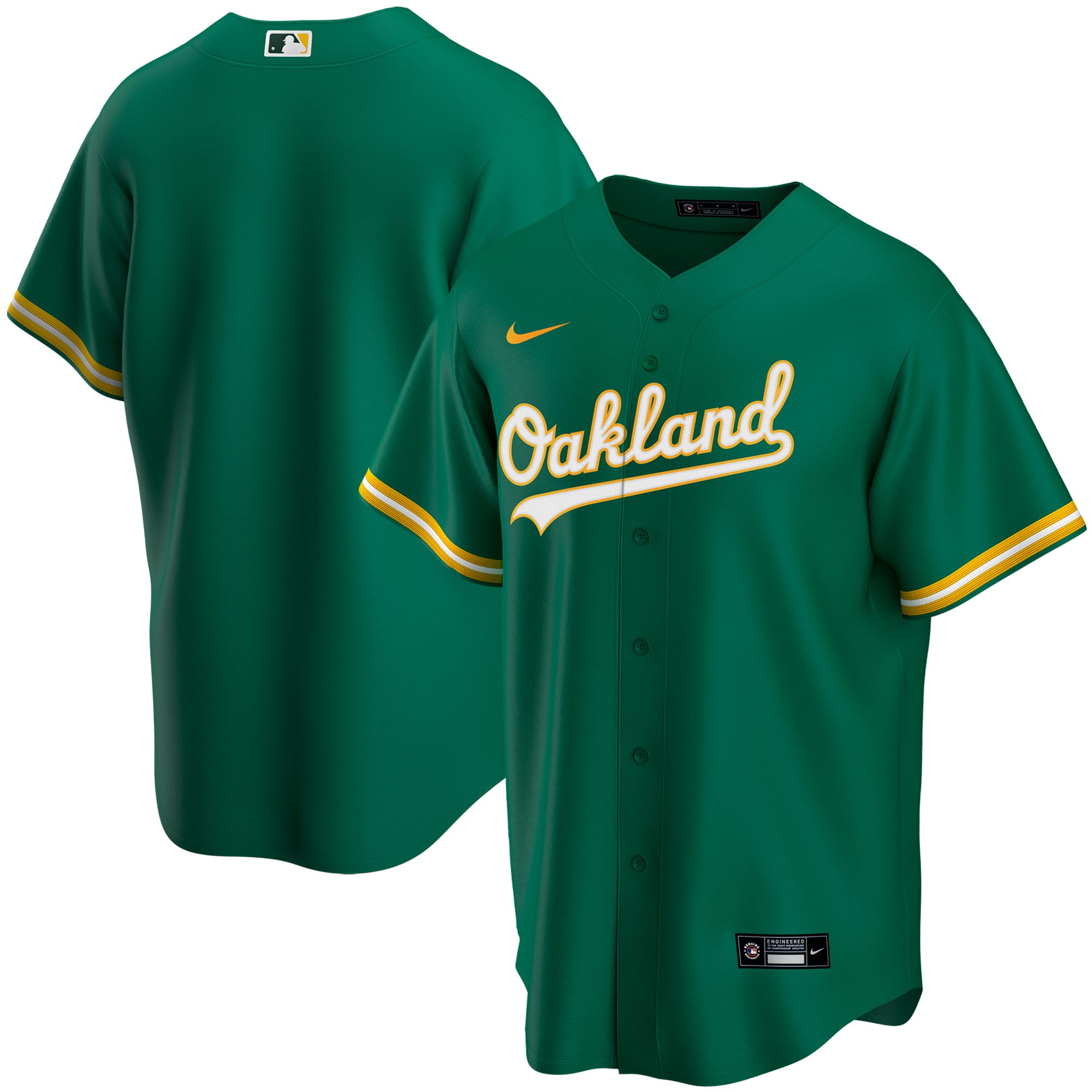 Oakland Athletics Youth Alternate Replica Team Jersey - Kelly Green