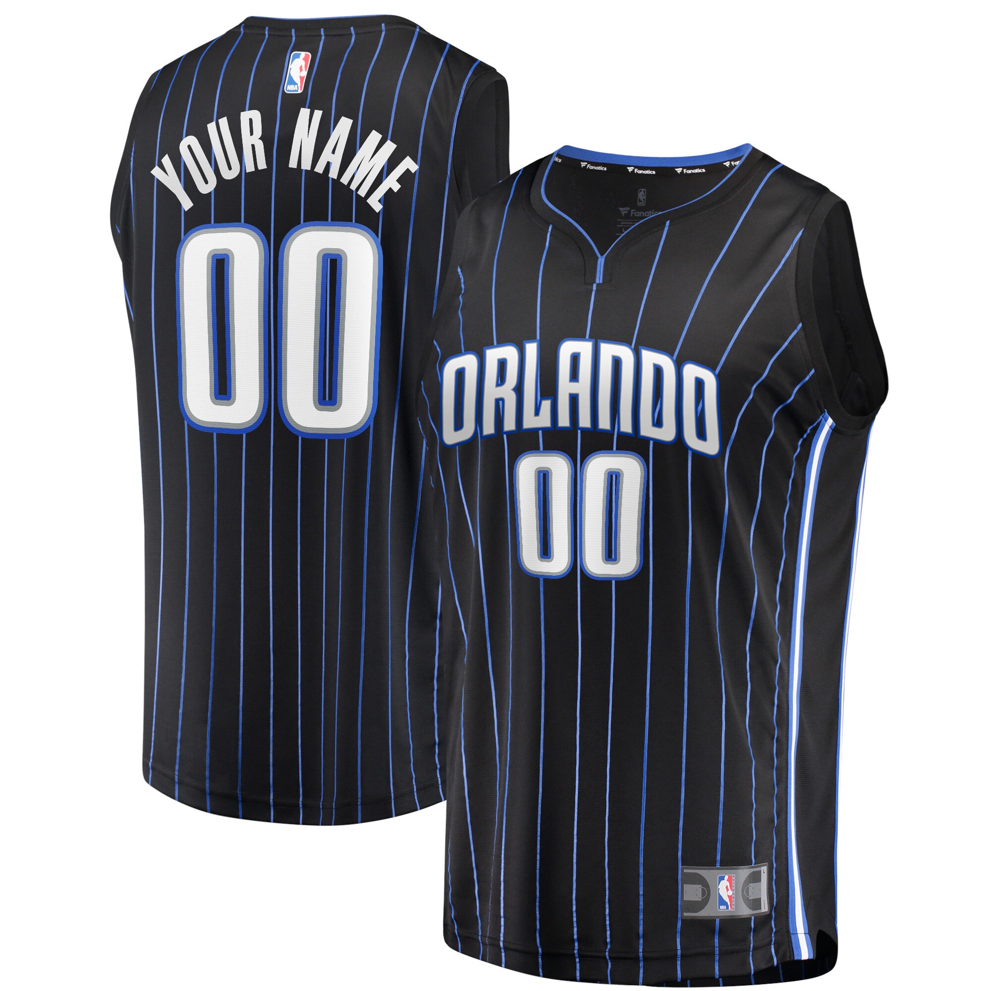 Orlando Magic Fanatics Fast Break Custom Jersey - Black - Icon Edition