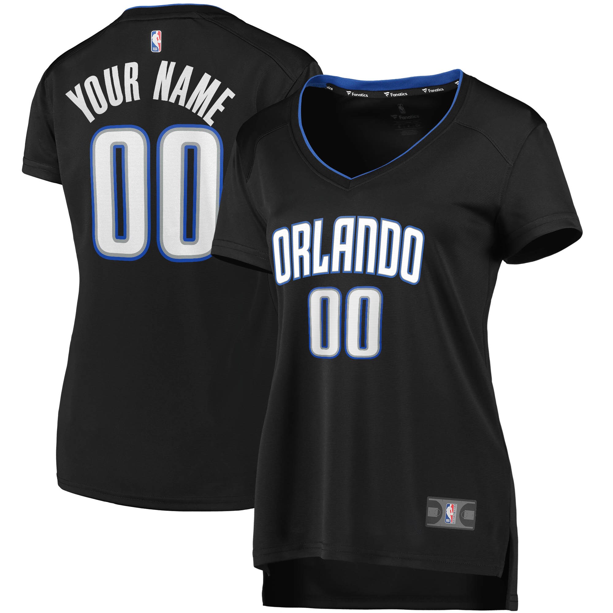Orlando Magic Fanatics Women's Fast Break Replica Custom Jersey Black - Icon Edition