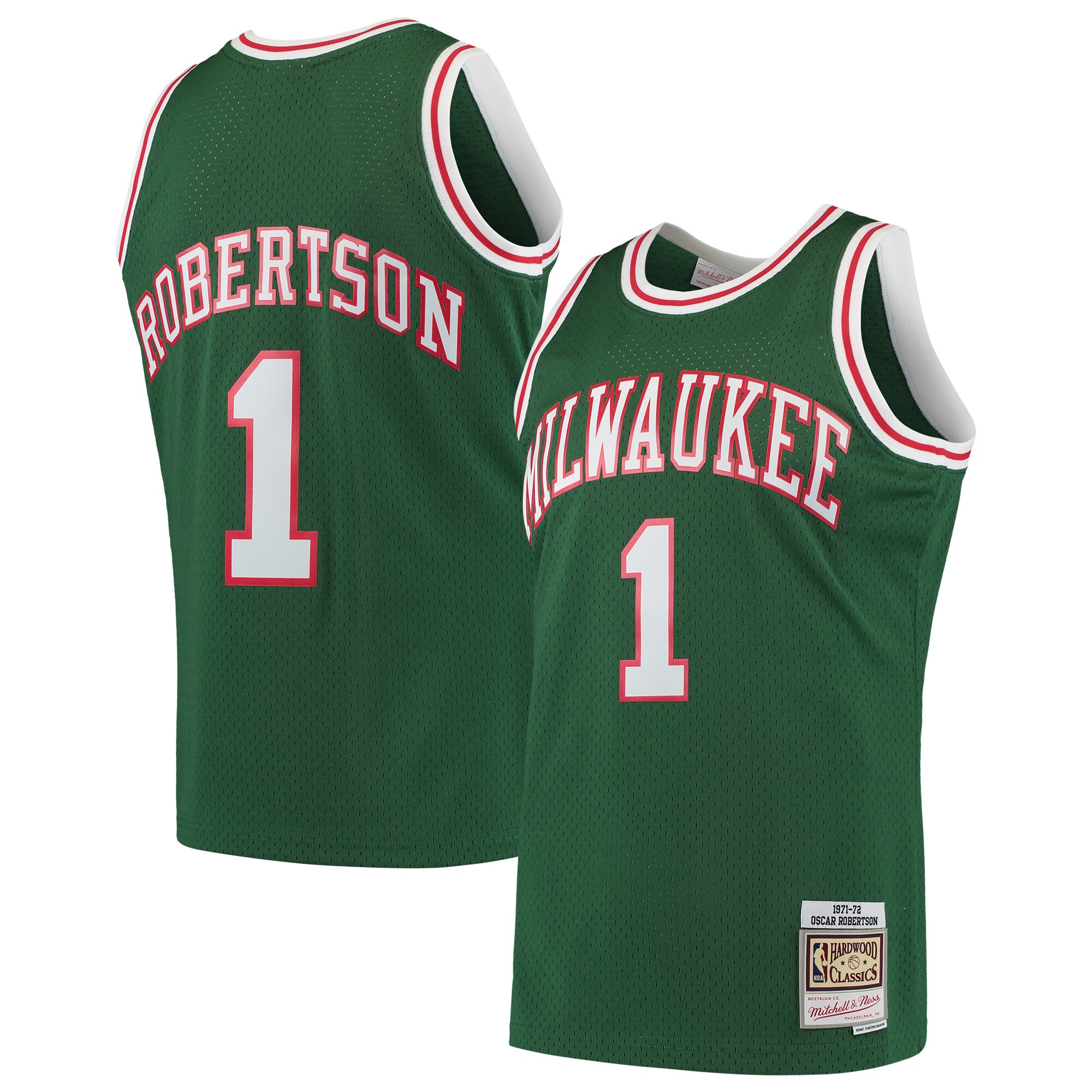 Oscar Robertson Milwaukee Bucks Mitchell & Ness 1971\/72 Hardwood Classics Swingman Jersey - Green