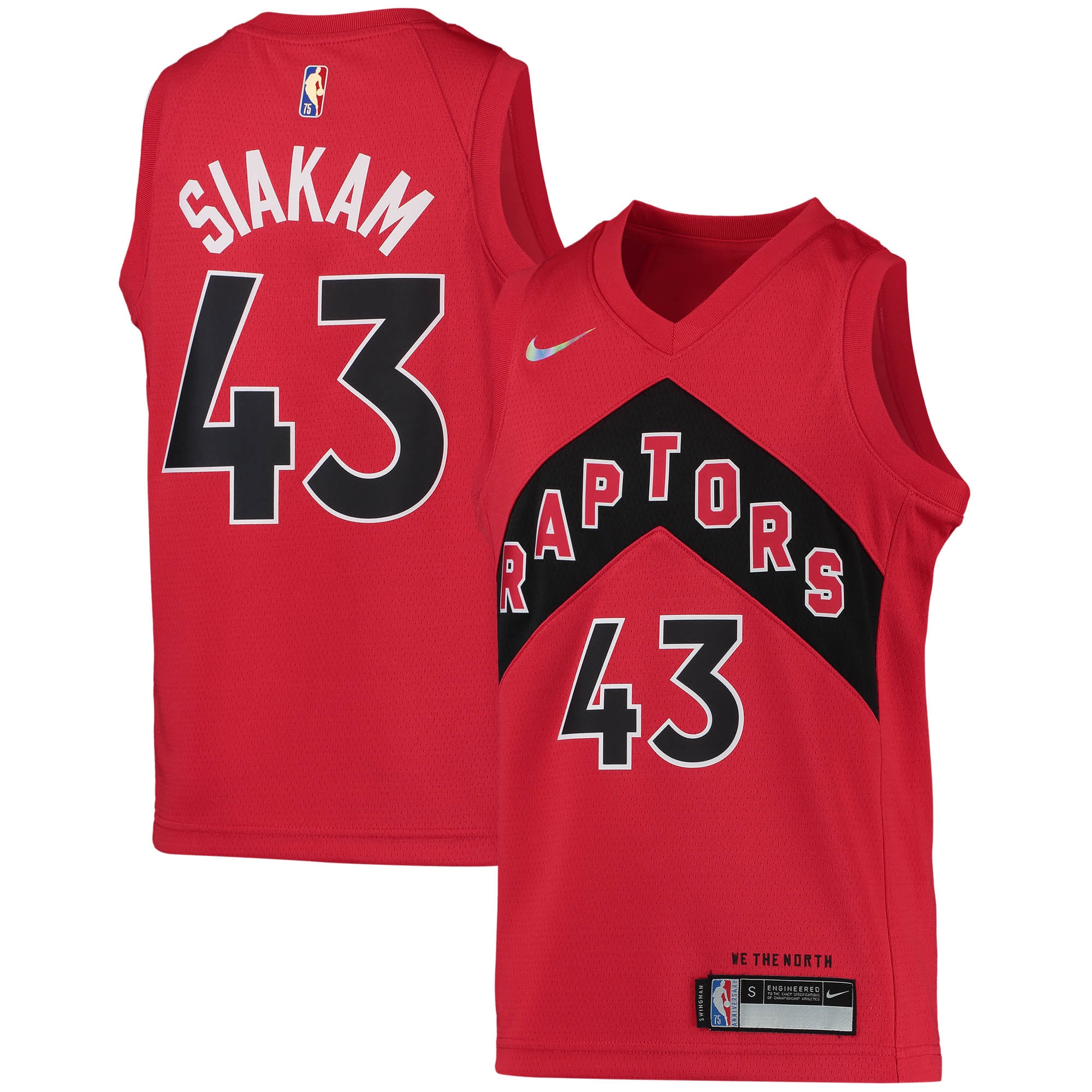 Pascal Siakam Toronto Raptors Youth 2021\/22 Diamond Swingman Jersey - Icon Edition - Red