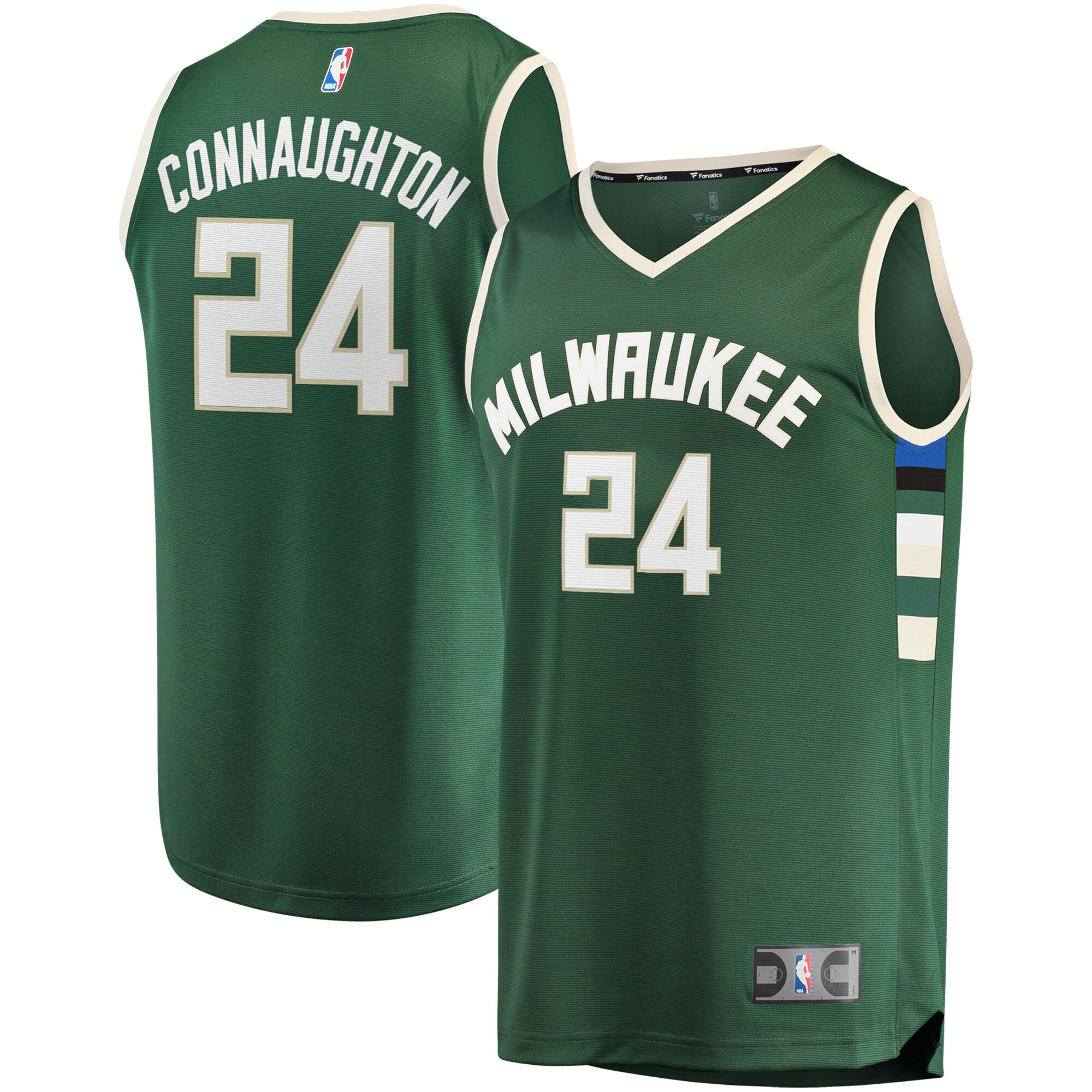 Pat Connaughton Milwaukee Bucks Fanatics Fast Break Replica Jersey - Icon Edition - Hunter Green
