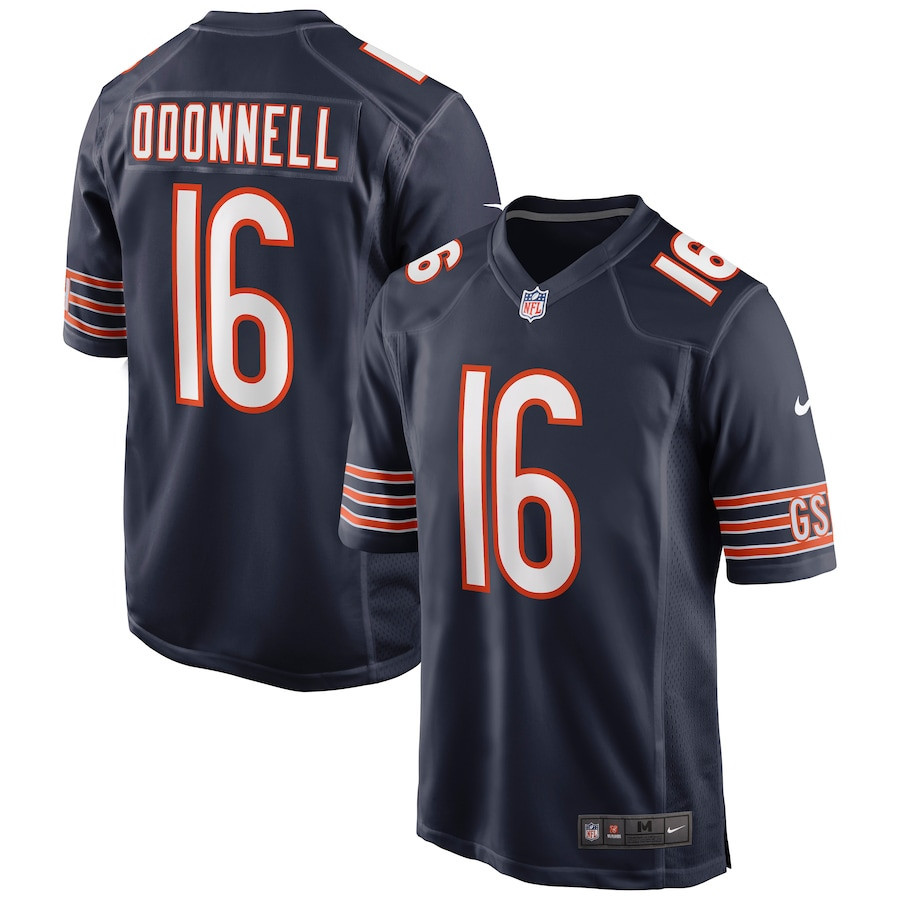 Pat O'Donnell 16 Chicago Bears Men Game Jersey - Navy