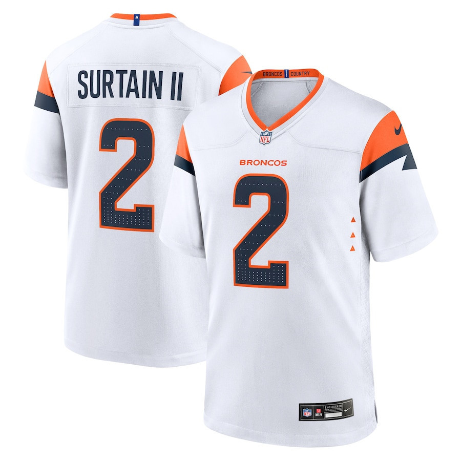 Patrick Surtain II 2 Denver Broncos Game Men Jersey - White