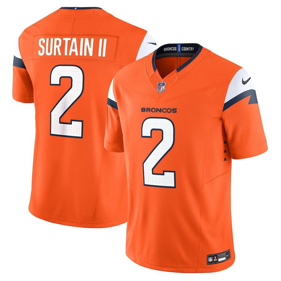 Patrick Surtain II 2 Denver Broncos Vapor F.U.S.E. Limited Men Jersey - Orange