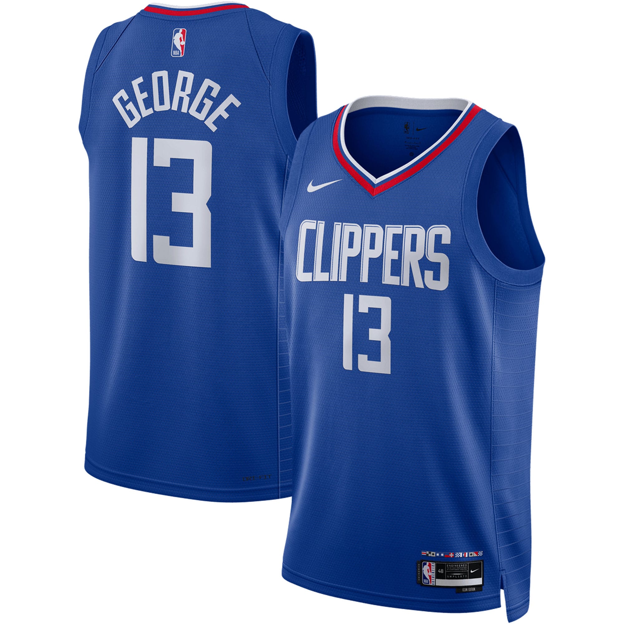 Paul George LA Clippers Unisex Swingman Jersey - Icon Edition - Royal