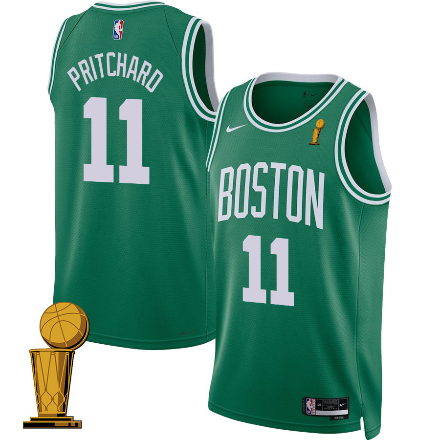 Payton Pritchard 11 Boston Celtics 2024 FINALS CHAMPIONS Jersey - Icon Edition - Kelly Green