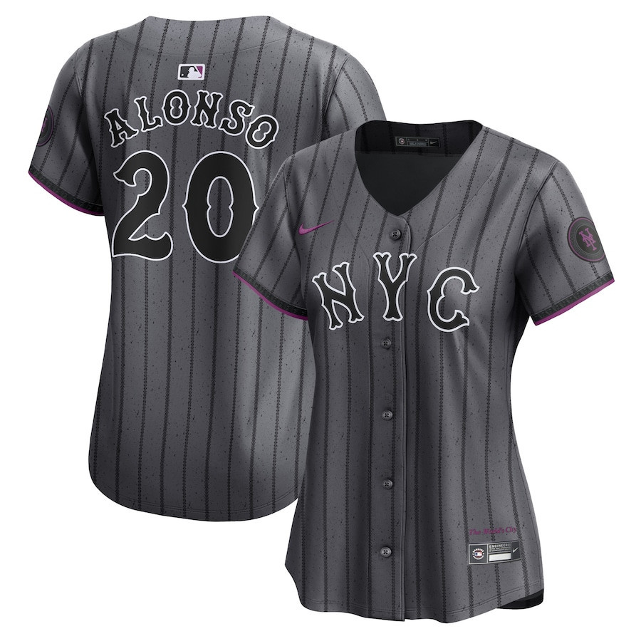 Pete Alonso 20 New York Mets 2024 City Connect Limited Women Jersey - Graphite