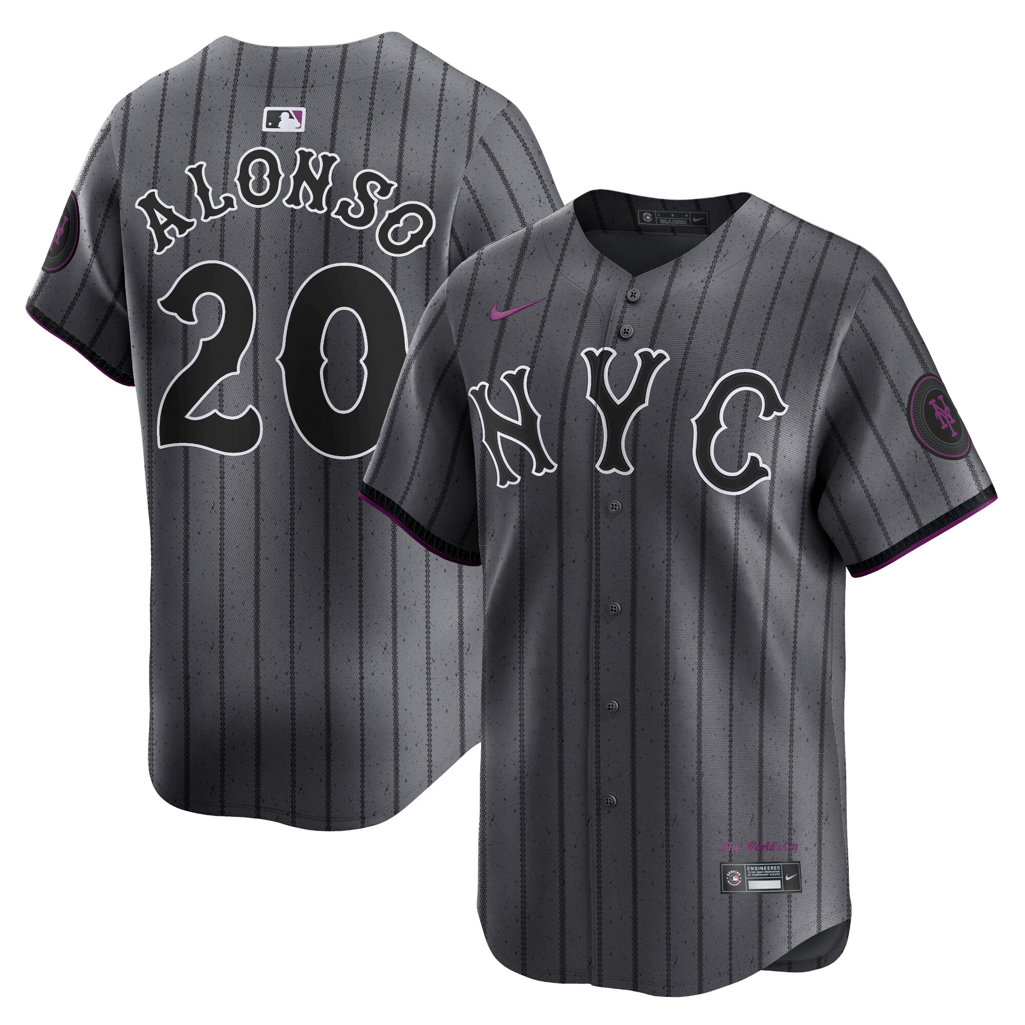 Pete Alonso New York Mets 2024 City Connect Limited Player Jersey - Graphite