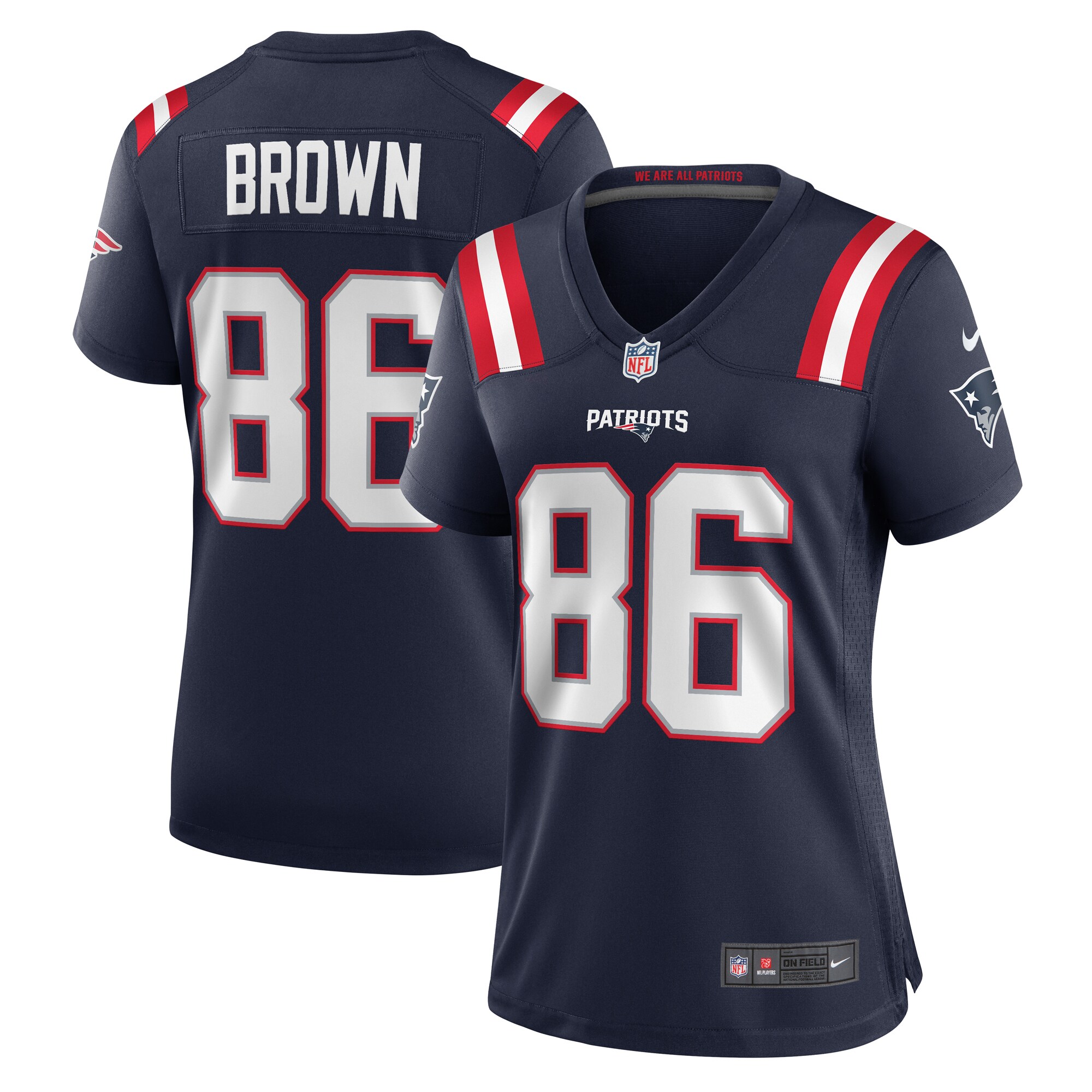 Pharaoh Brown New England Patriots Women's Team Game Jersey - Navy