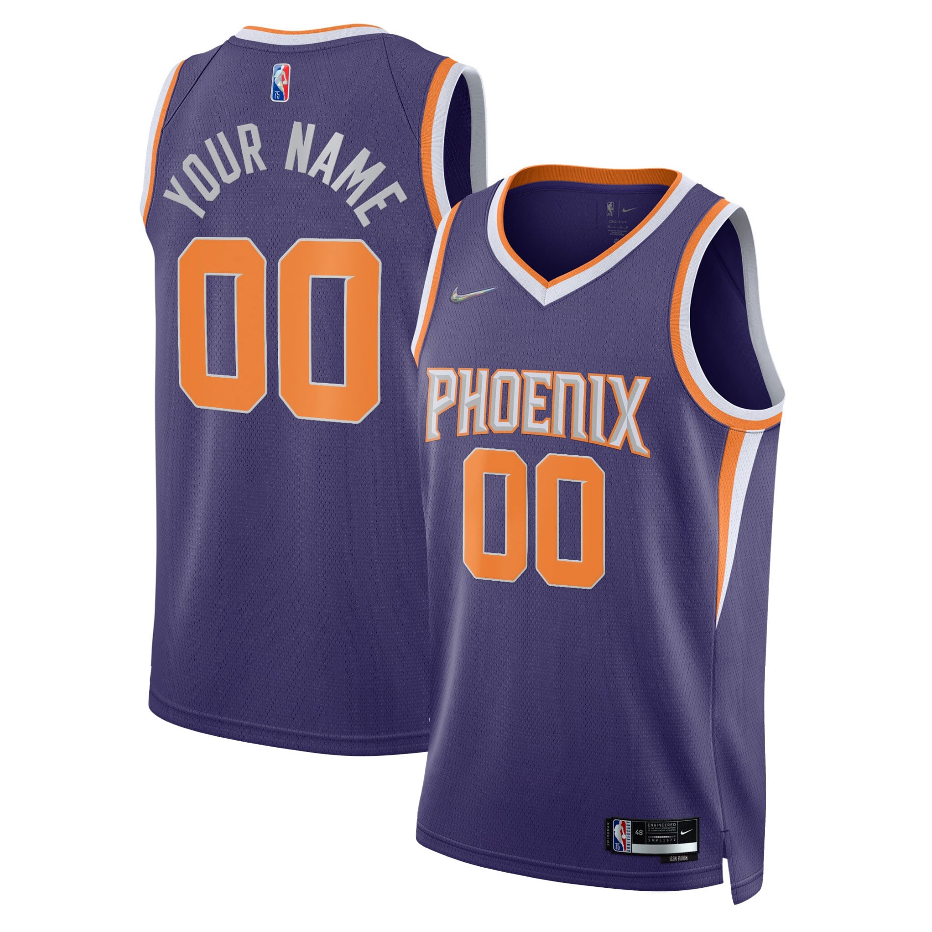 Phoenix Suns 2021\/22 Diamond Swingman Custom Jersey - Icon Edition - Purple