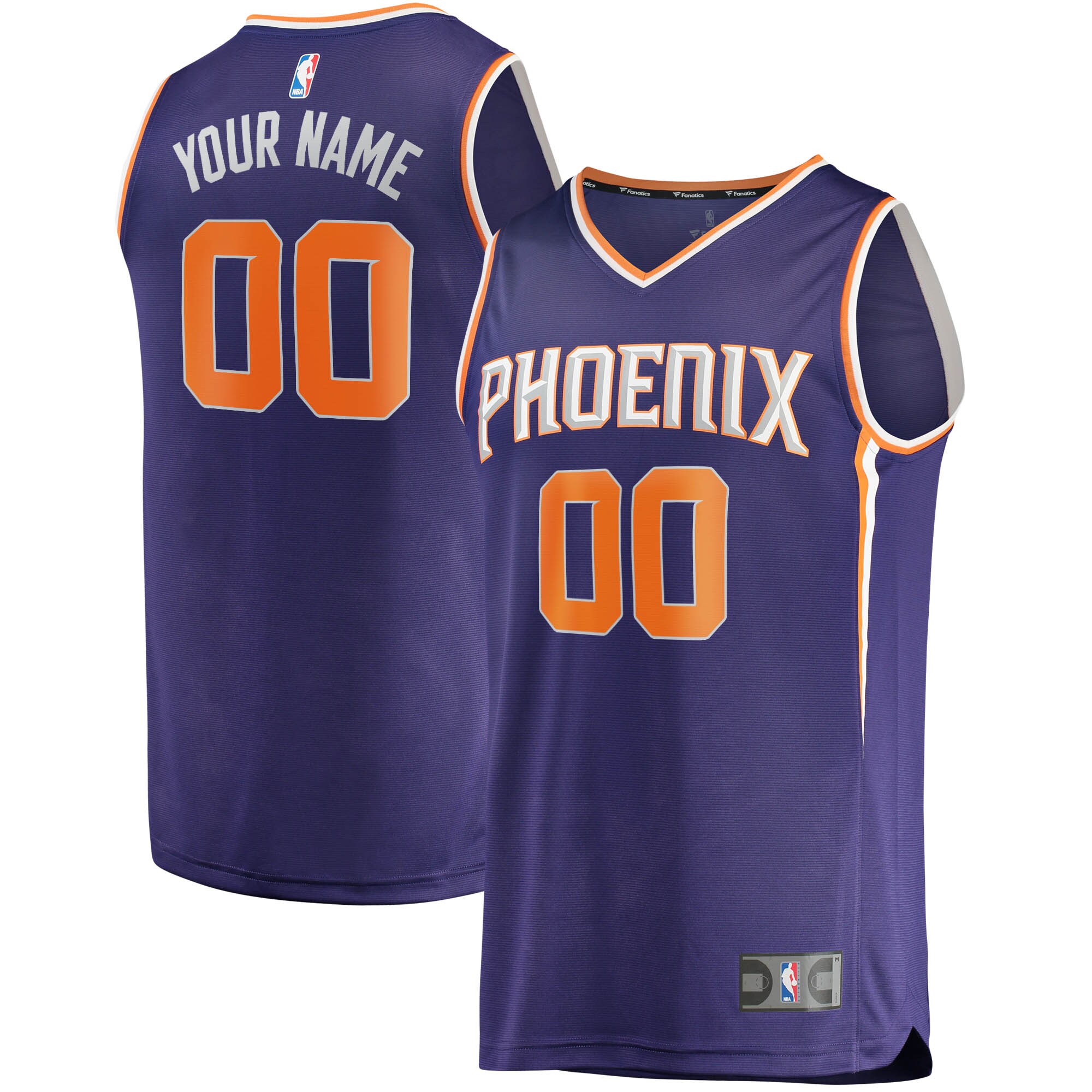 Phoenix Suns Fanatics Youth Fast Break Custom Replica Jersey Purple - Icon Edition