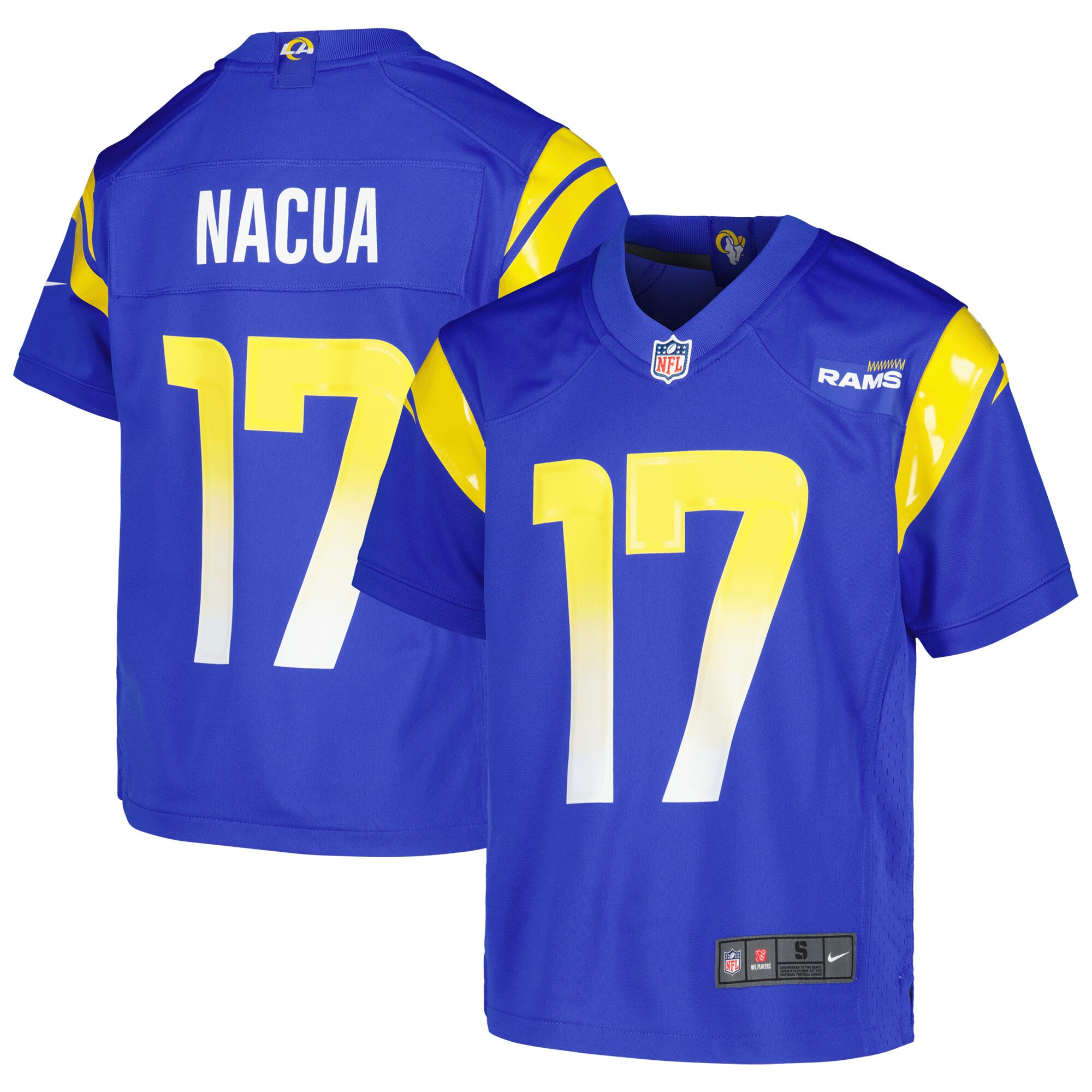 Puka Nacua Los Angeles Rams Youth Game Jersey - Royal