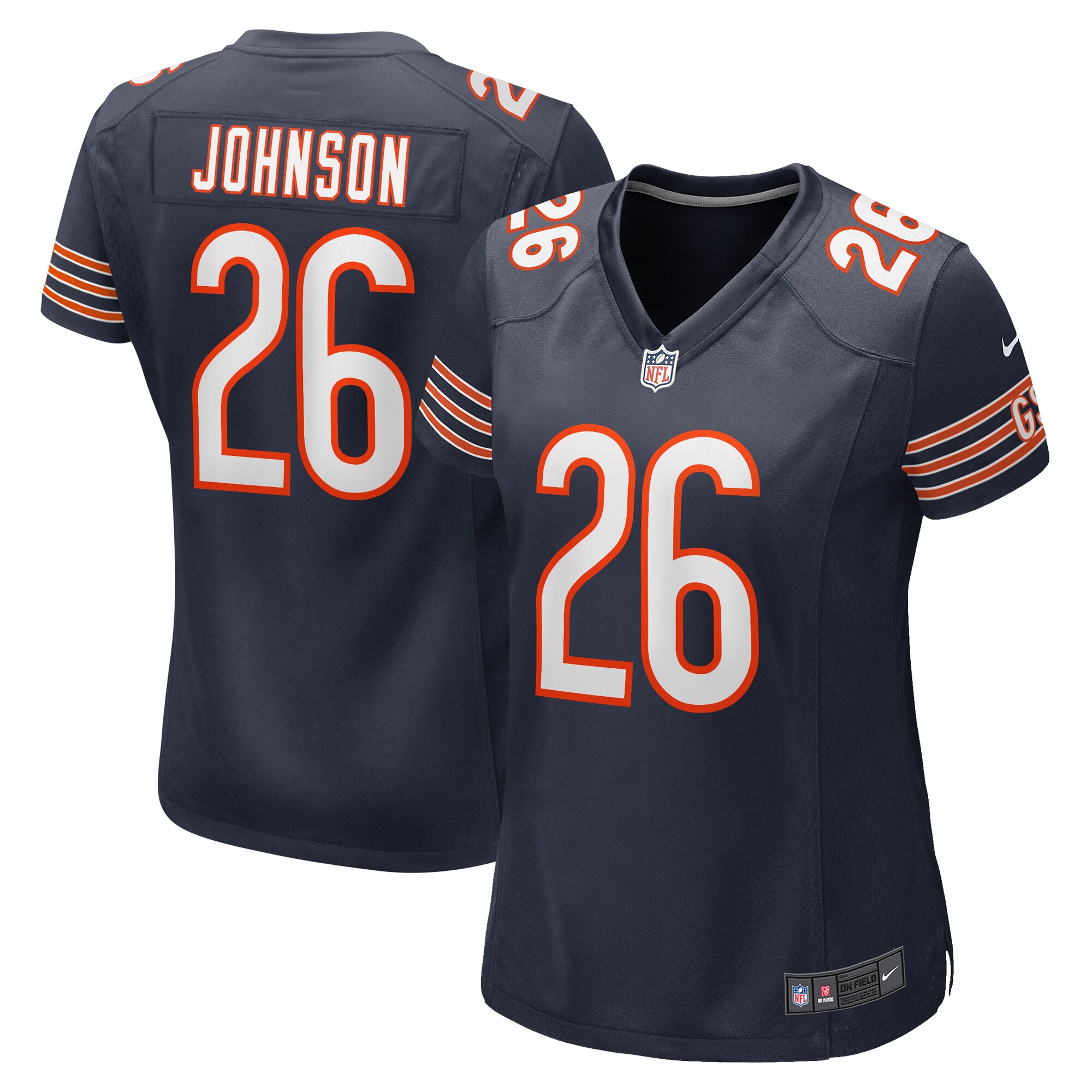Quindell Johnson Chicago Bears Women's Team Game Jersey - Navy