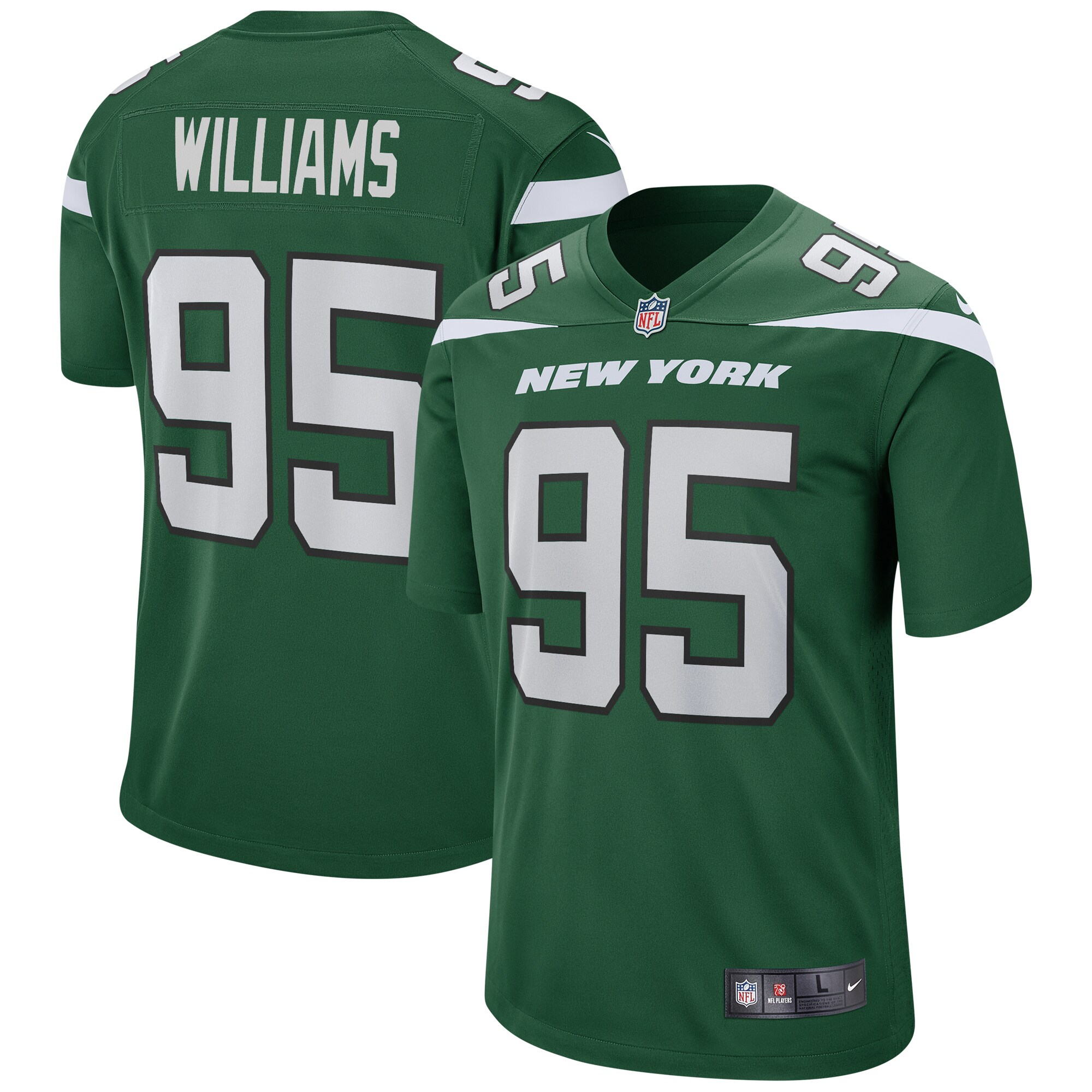 Quinnen Williams New York Jets Game Jersey - Gotham Green