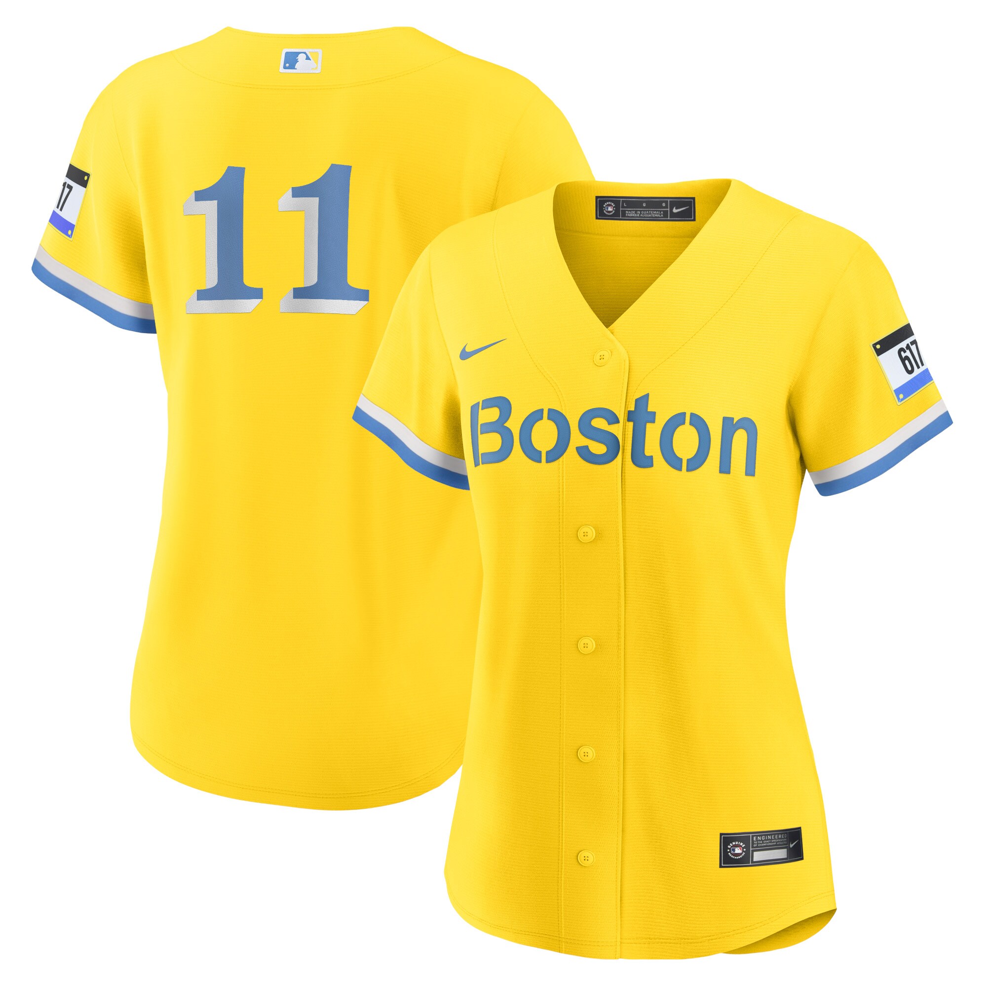 Rafael Devers Boston Red Sox Women's City Connect Replica Player Jersey - Gold