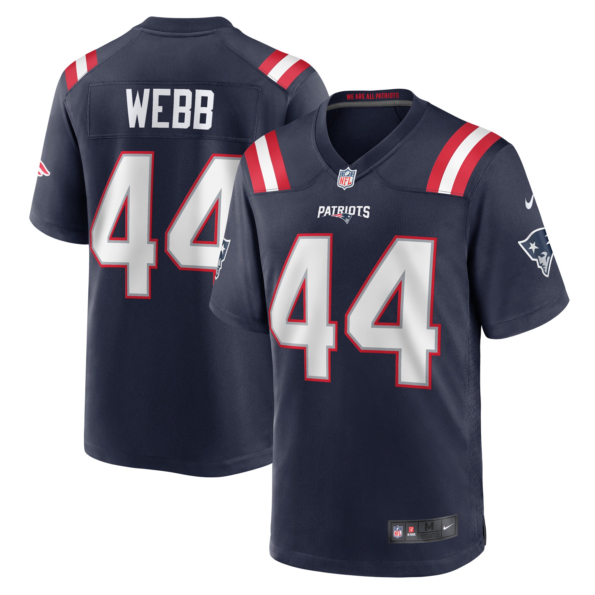 Raleigh Webb New England Patriots Home Game Player Jersey - Navy