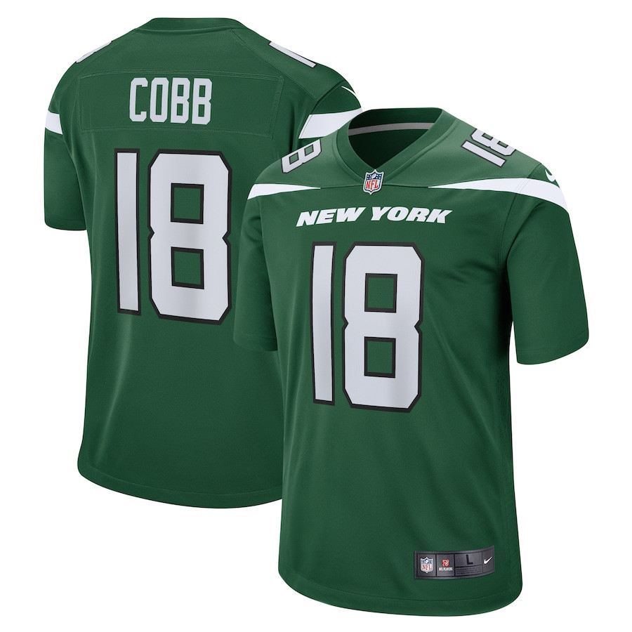 Randall Cobb 18 New York Jets Men Game Jersey - Gotham Green