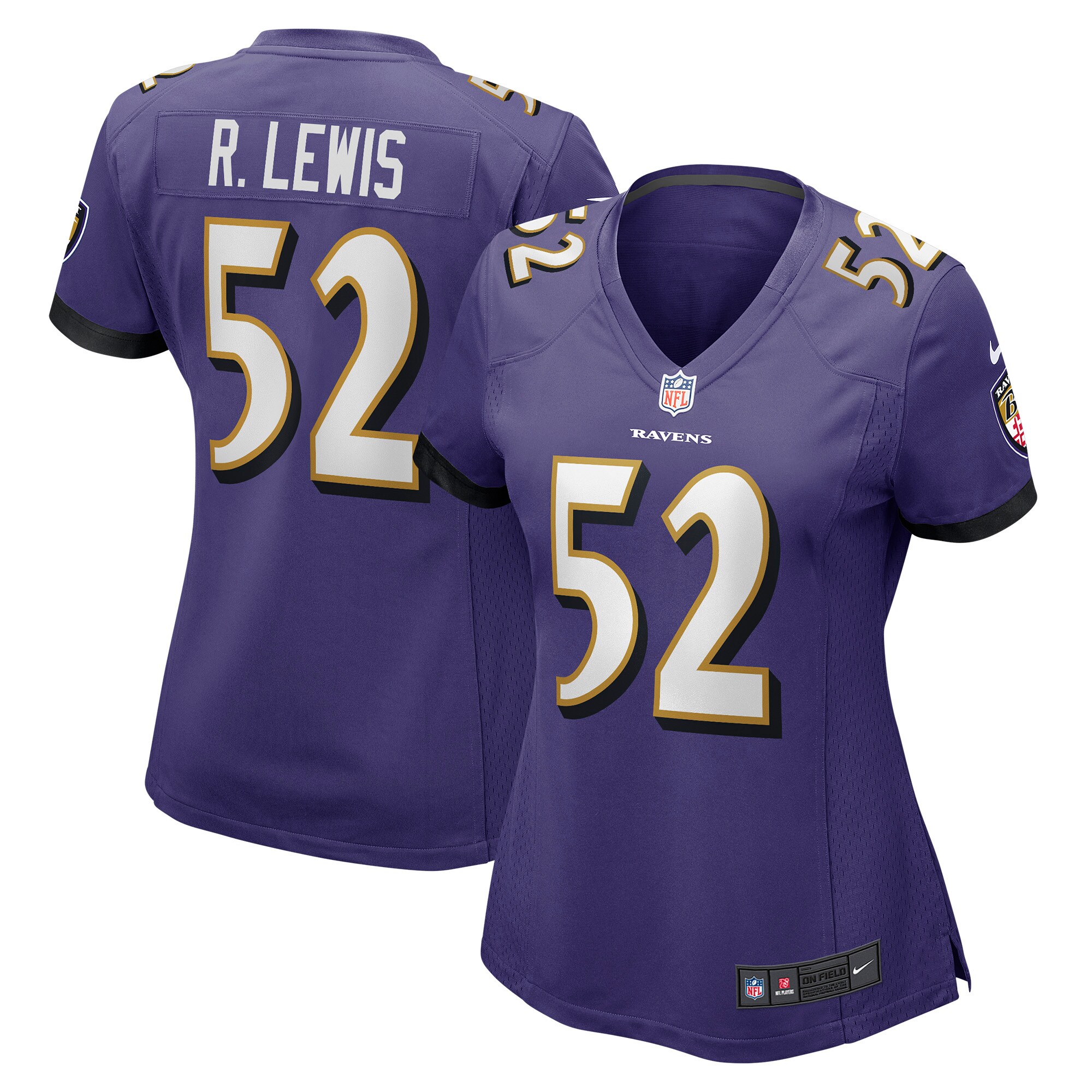 Ray Lewis Baltimore Ravens Women's Game Jersey - Purple