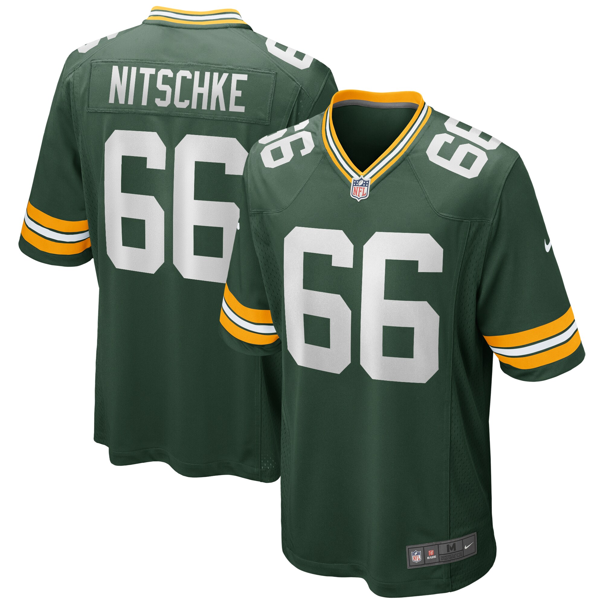 Ray Nitschke Green Bay Packers Game Retired Player Jersey - Green