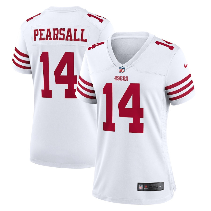 Ricky Pearsall 14 San Francisco 49ers Women's White Game Jersey - White