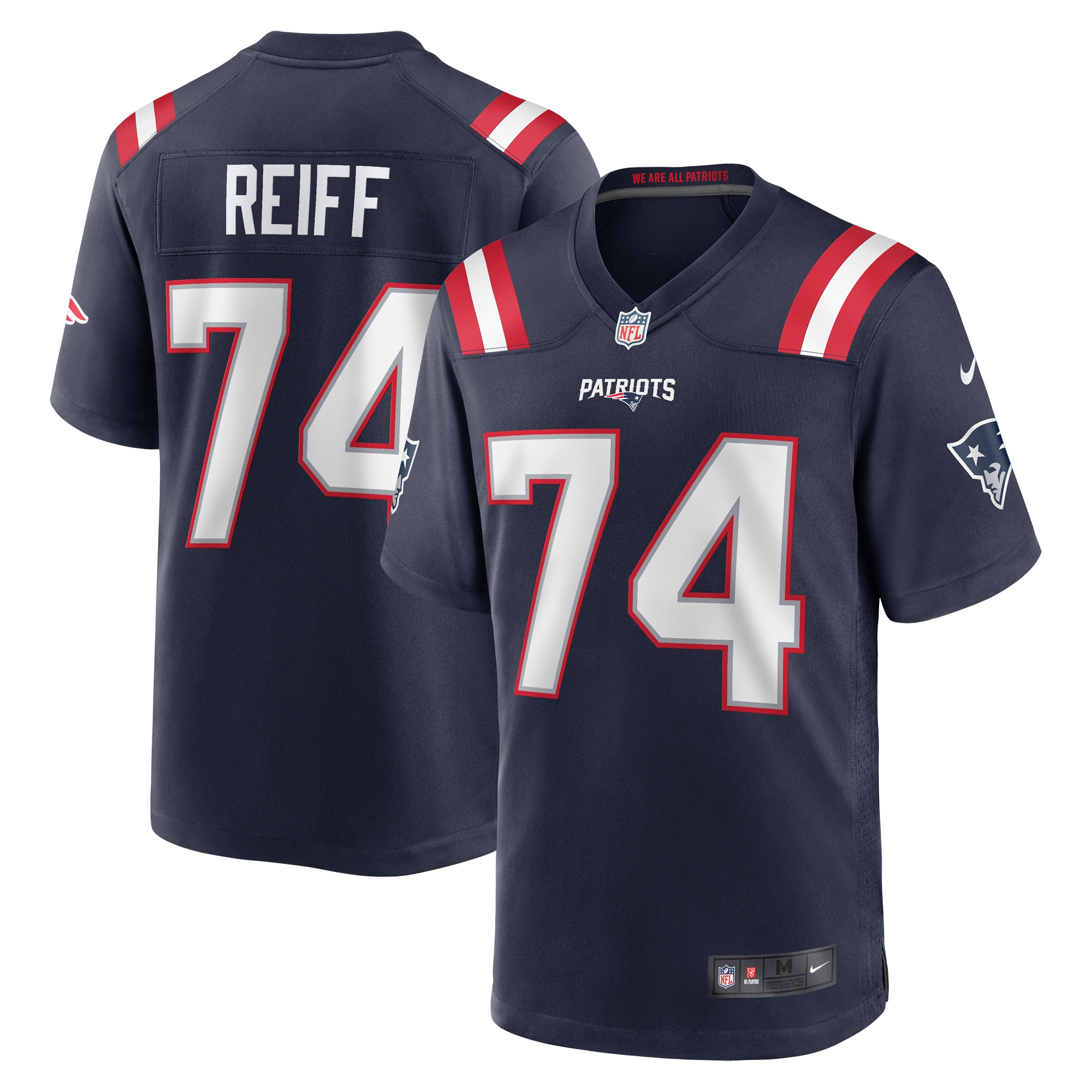 Riley Reiff New England Patriots Game Jersey - Navy