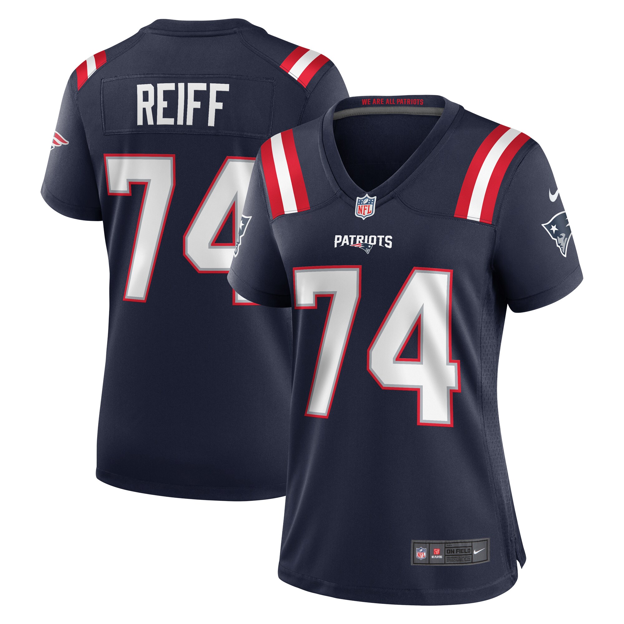 Riley Reiff New England Patriots Women's Game Jersey - Navy