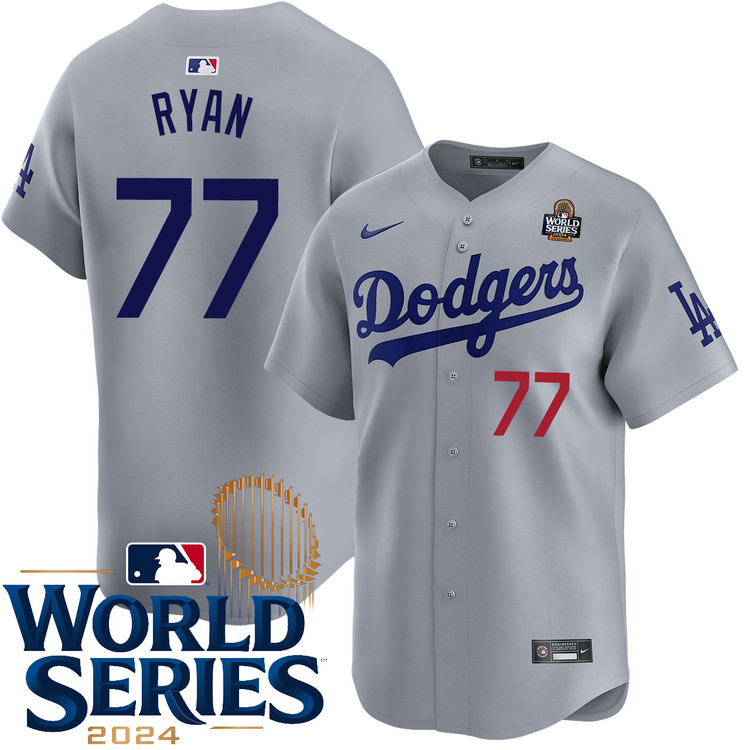 River Ryan Los Angeles Dodgers Alternate Road Limited World Series Jersey