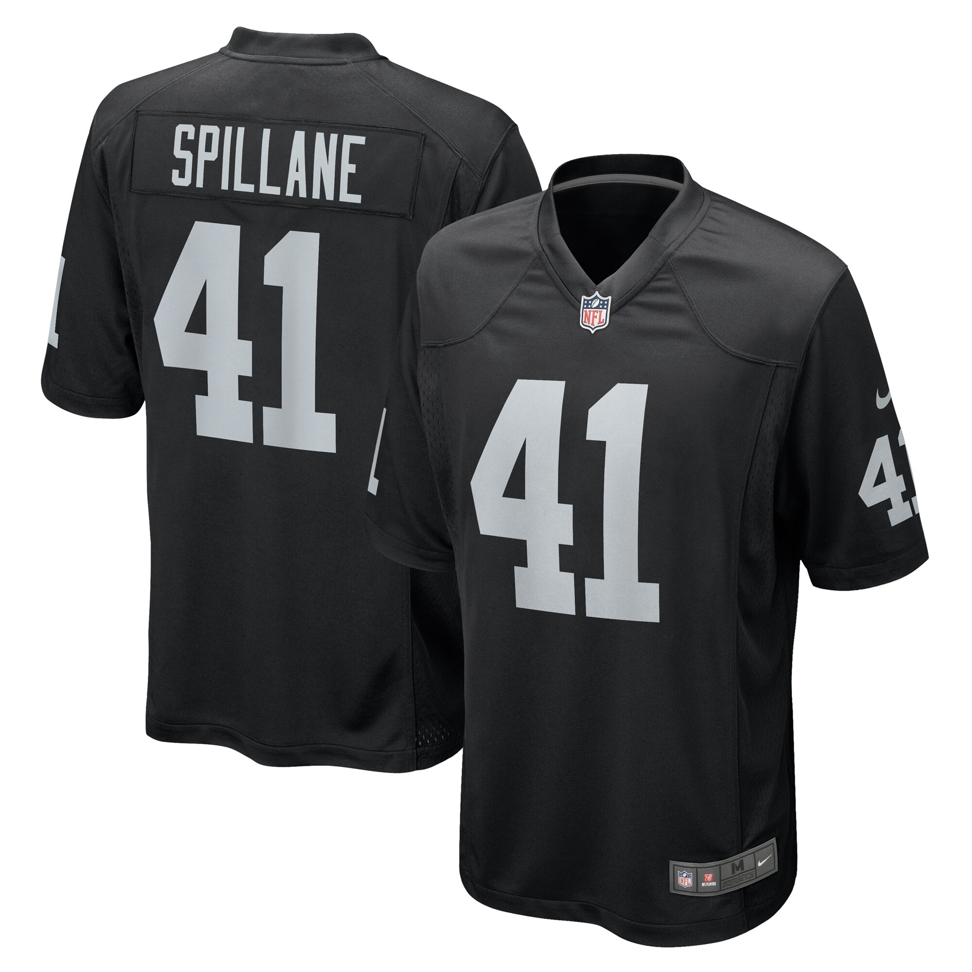 Robert Spillane Las Vegas Raiders Game Player Jersey - Black