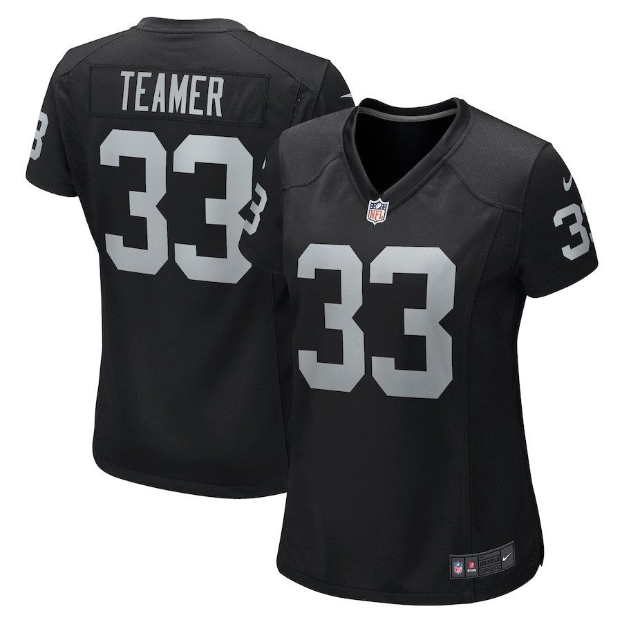 Roderic Teamer 33 Las Vegas Raiders Women Game Jersey - Black