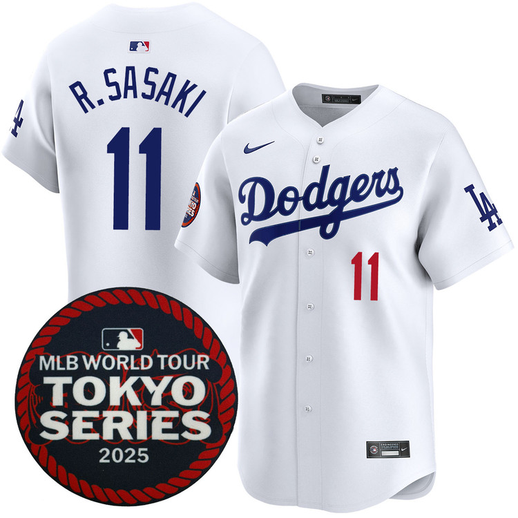 Roki Sasaki Los Angeles Dodgers Home 2025 Tokyo Series Jersey