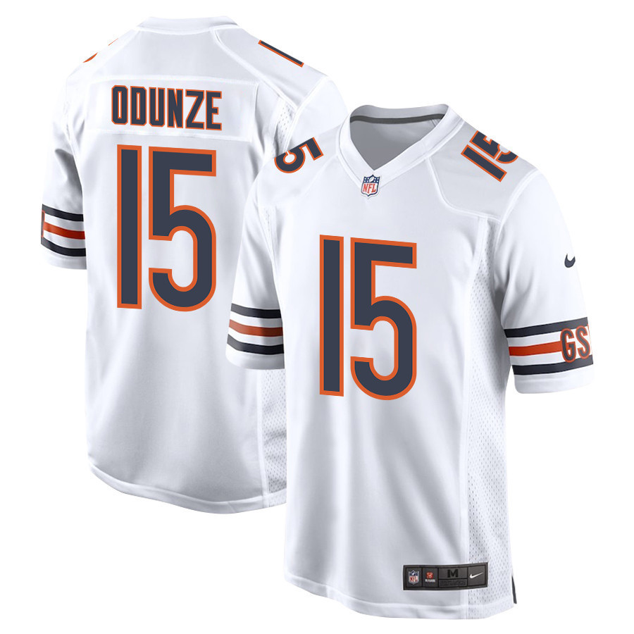 Rome Odunze 15 Chicago Bears 2024 NFL Draft First Round Pick Player Game Men Jersey - White