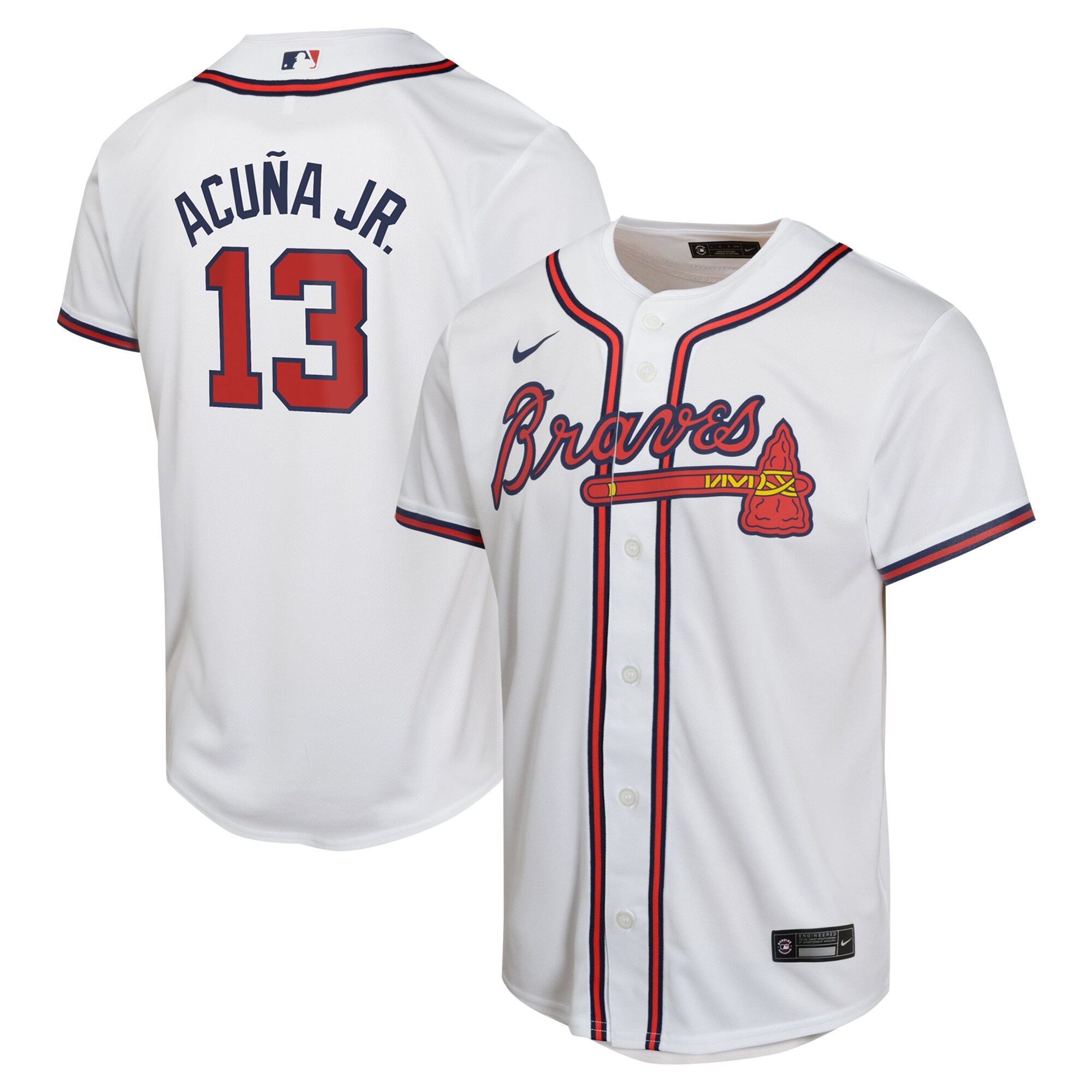 Ronald Acu\u00c3\u00b1a Jr. Atlanta Braves Youth Home Game Player Jersey - White