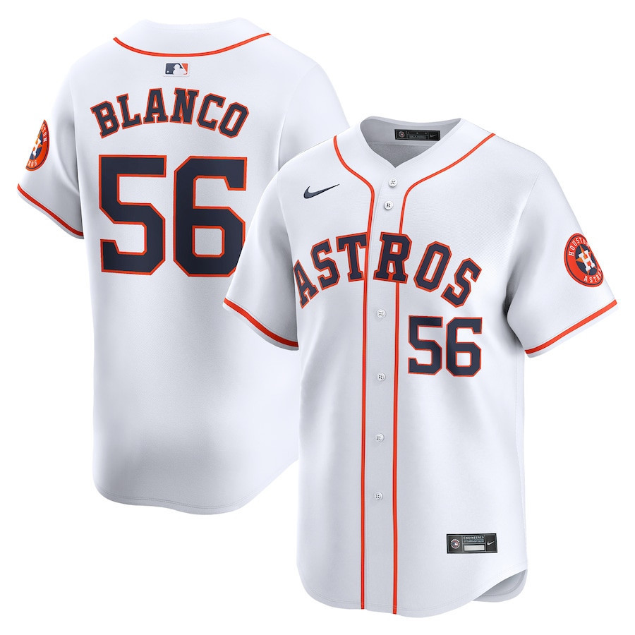 Ronel Blanco 56 Houston Astros Home Limited Men Jersey - White