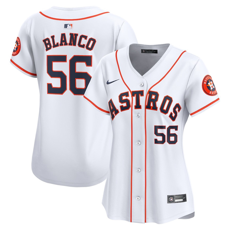 Ronel Blanco 56 Houston Astros Home Limited Women Jersey - White
