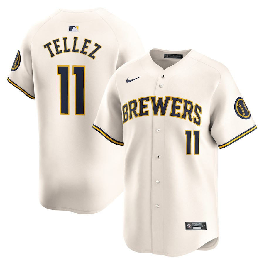 Rowdy Tellez 11 Milwaukee Brewers Home Limited Player Men Jersey - Cream