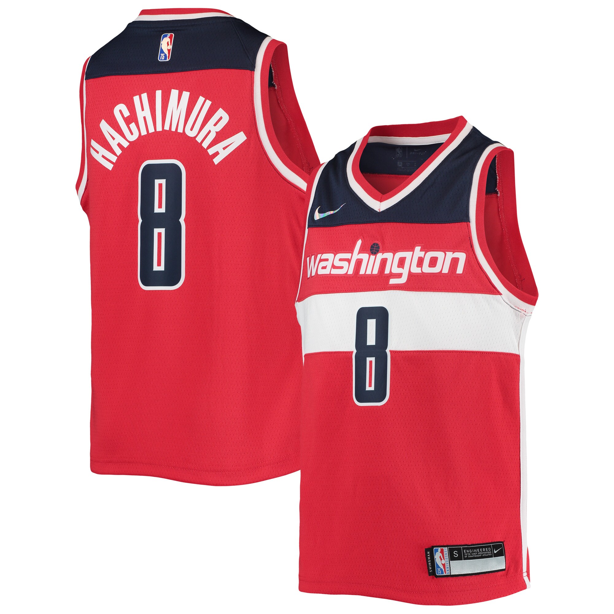 Rui Hachimura Washington Wizards Youth 2021\/22 Diamond Swingman Jersey - Icon Edition - Red