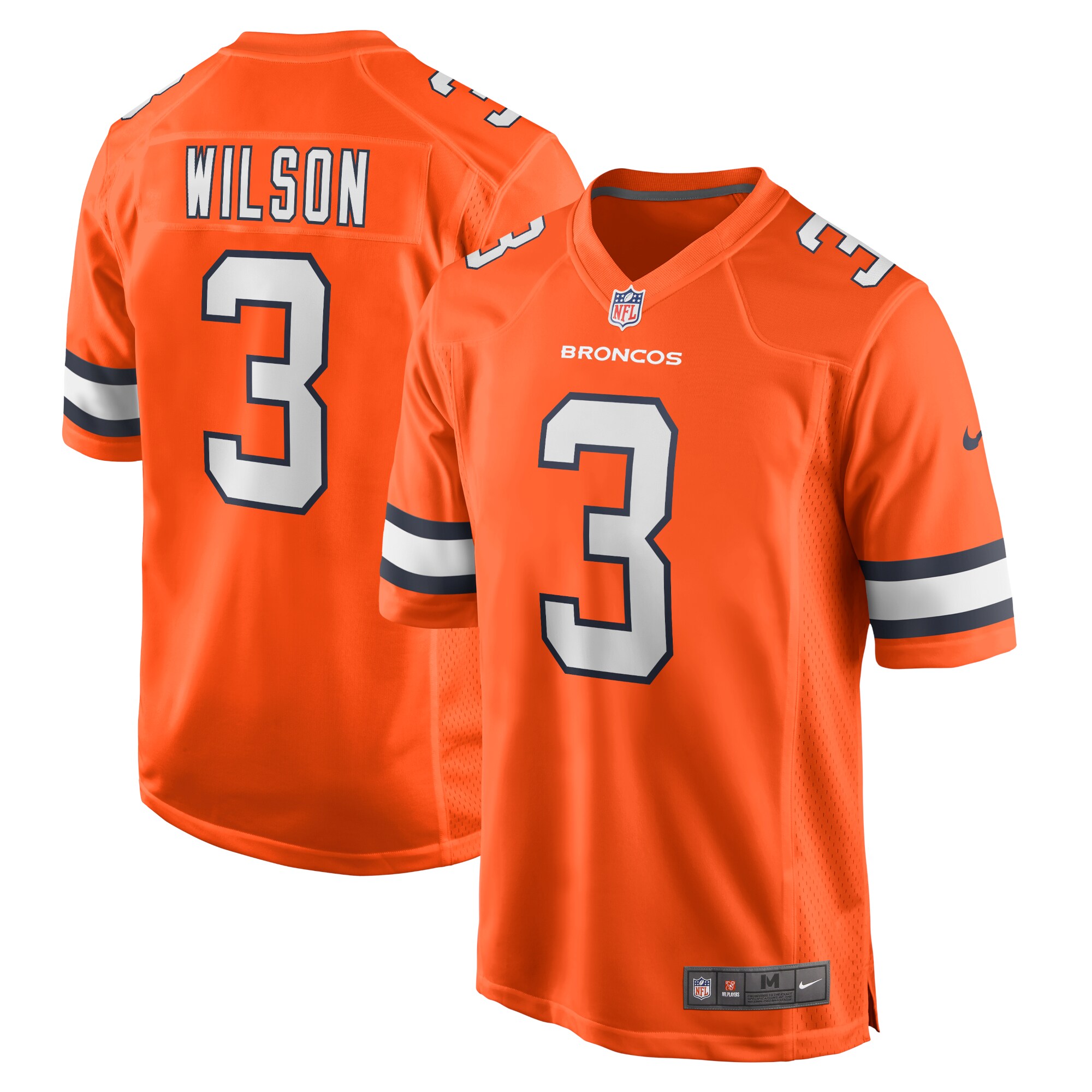 Russell Wilson Denver Broncos Alternate Game Jersey - Orange