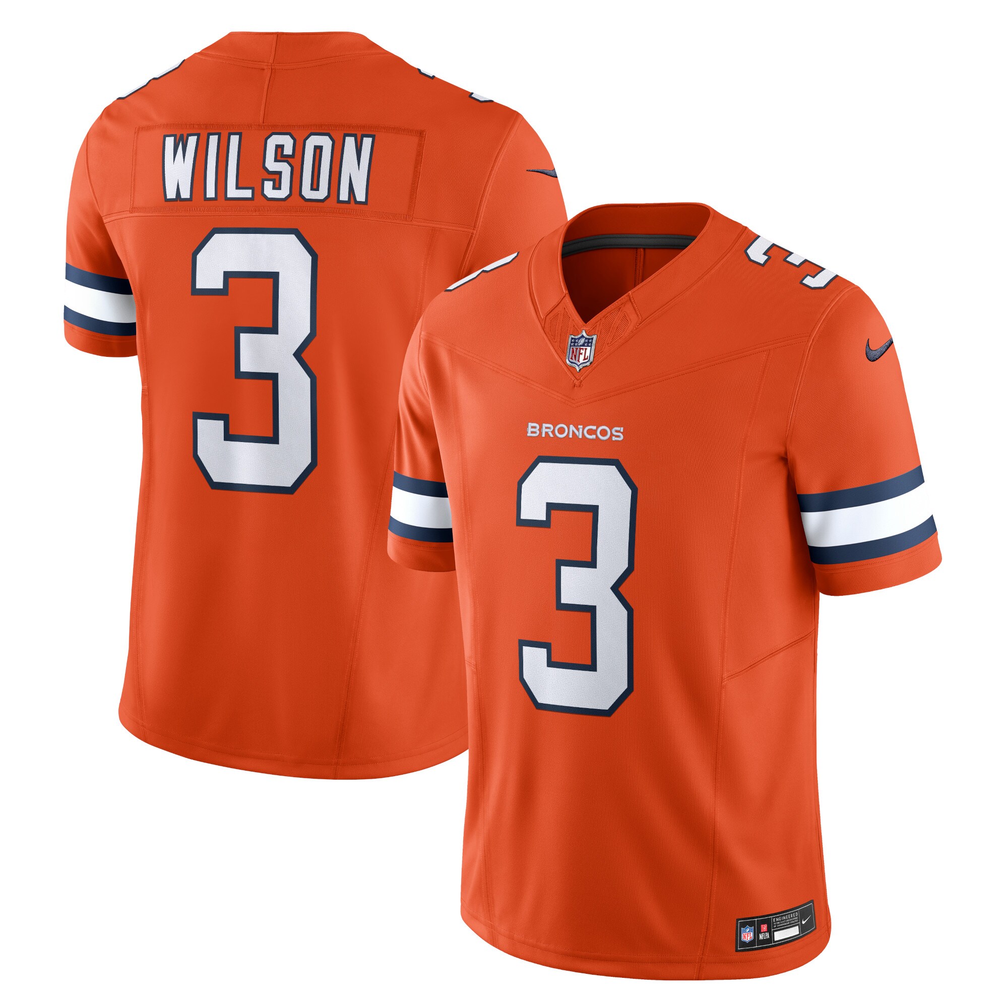Russell Wilson Denver Broncos Vapor F.U.S.E. Limited Jersey - Orange