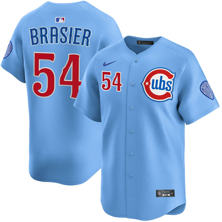 Ryan Brasier Chicago Cubs Blues Alternate Limited Jersey