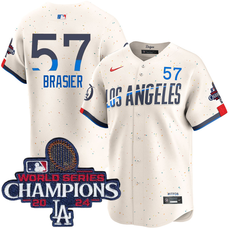 Ryan Brasier Los Angeles Dodgers City Connect Limited World Series Champions Jersey
