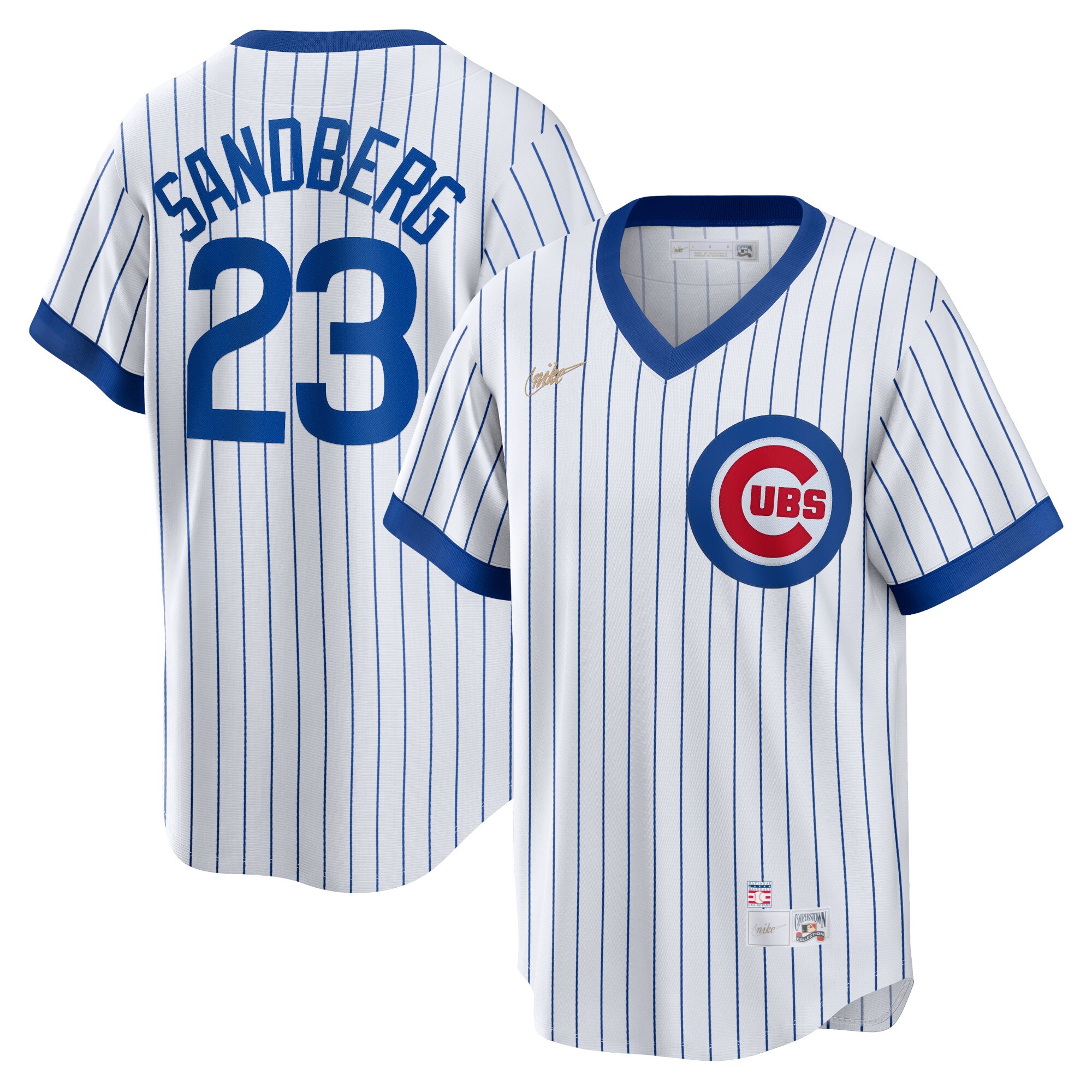 Ryne Sandberg Chicago Cubs Home Cooperstown Collection Player Jersey - White