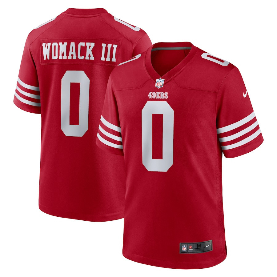 Samuel Womack III 0 San Francisco 49ers Men Game Jersey - Scarlet