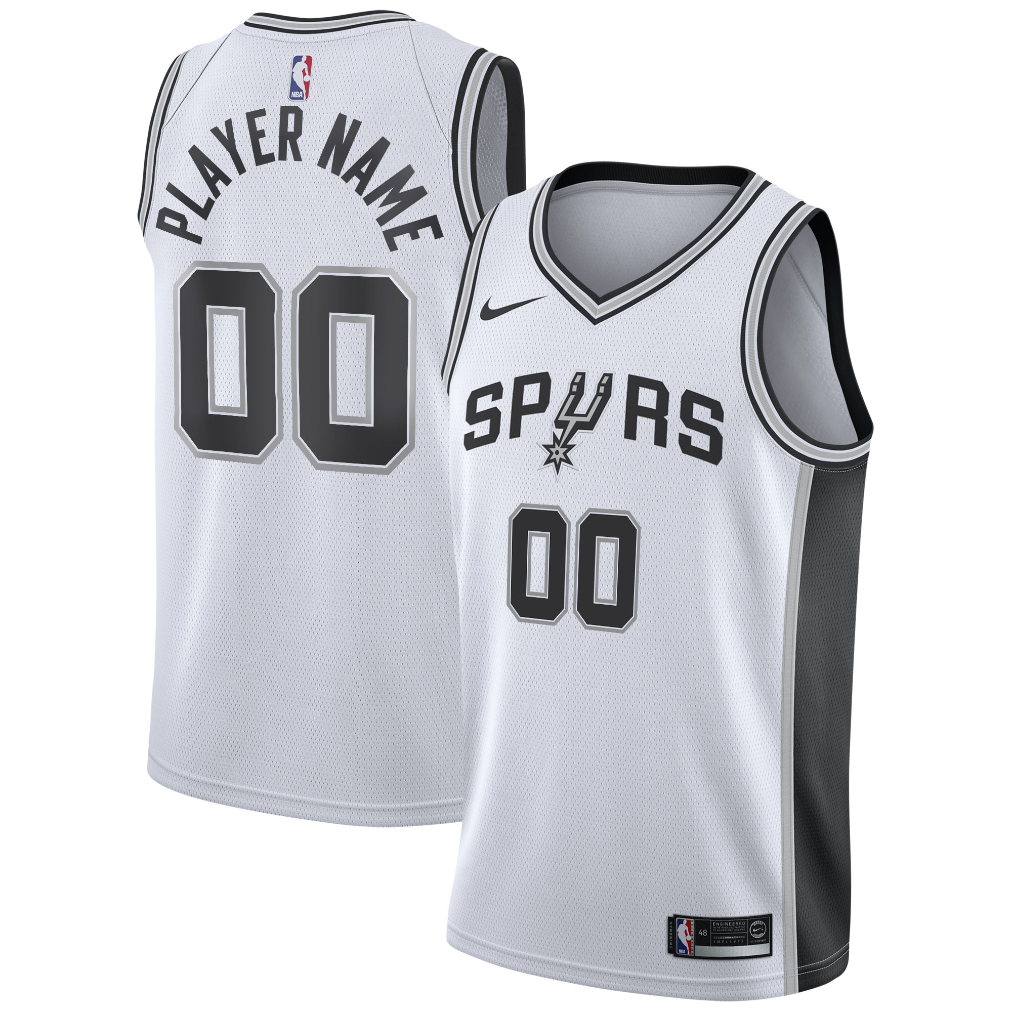 San Antonio Spurs 2020\/21 Swingman Custom Jersey - Association Edition - White