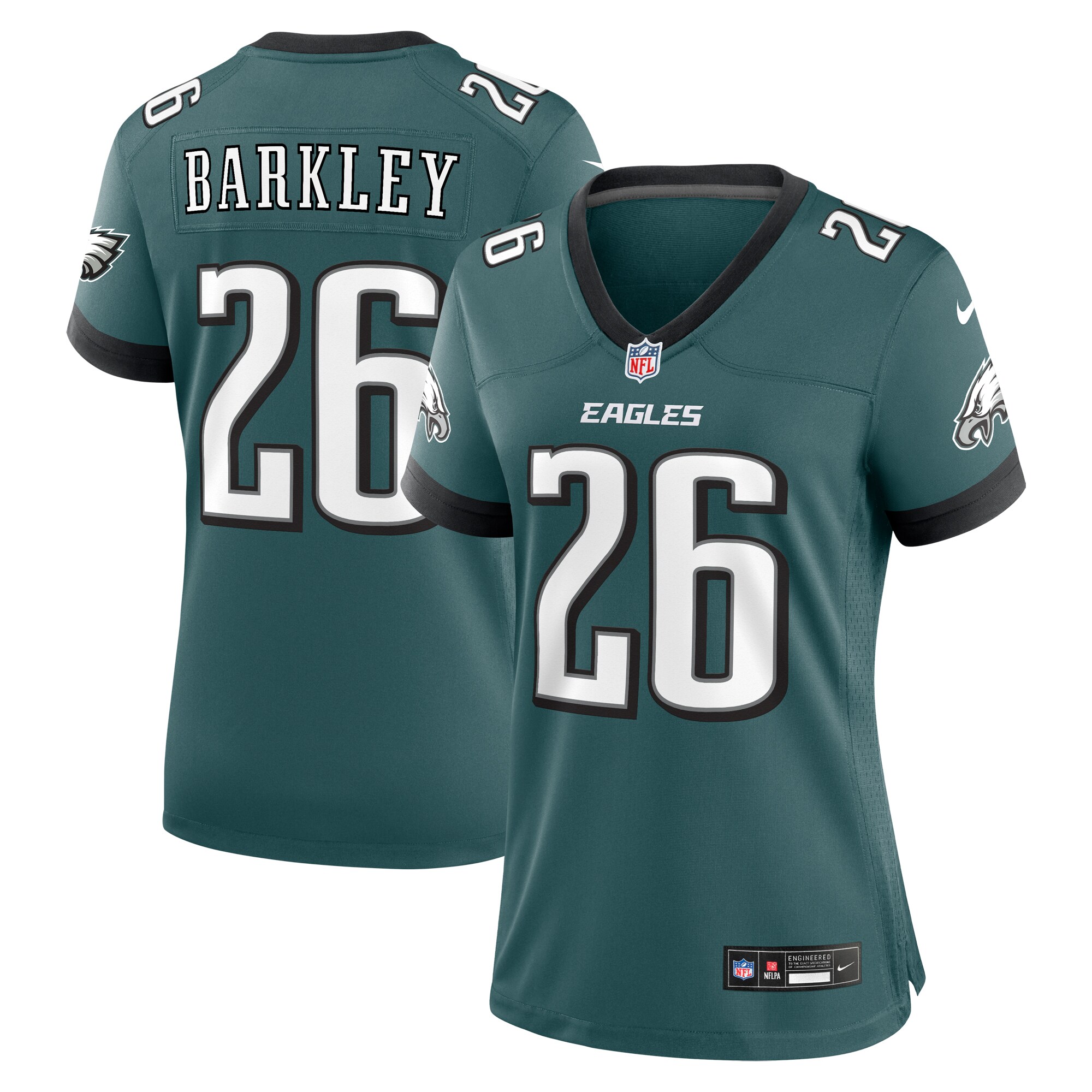 Saquon Barkley Philadelphia Eagles Women's Game Player Jersey - Midnight Green